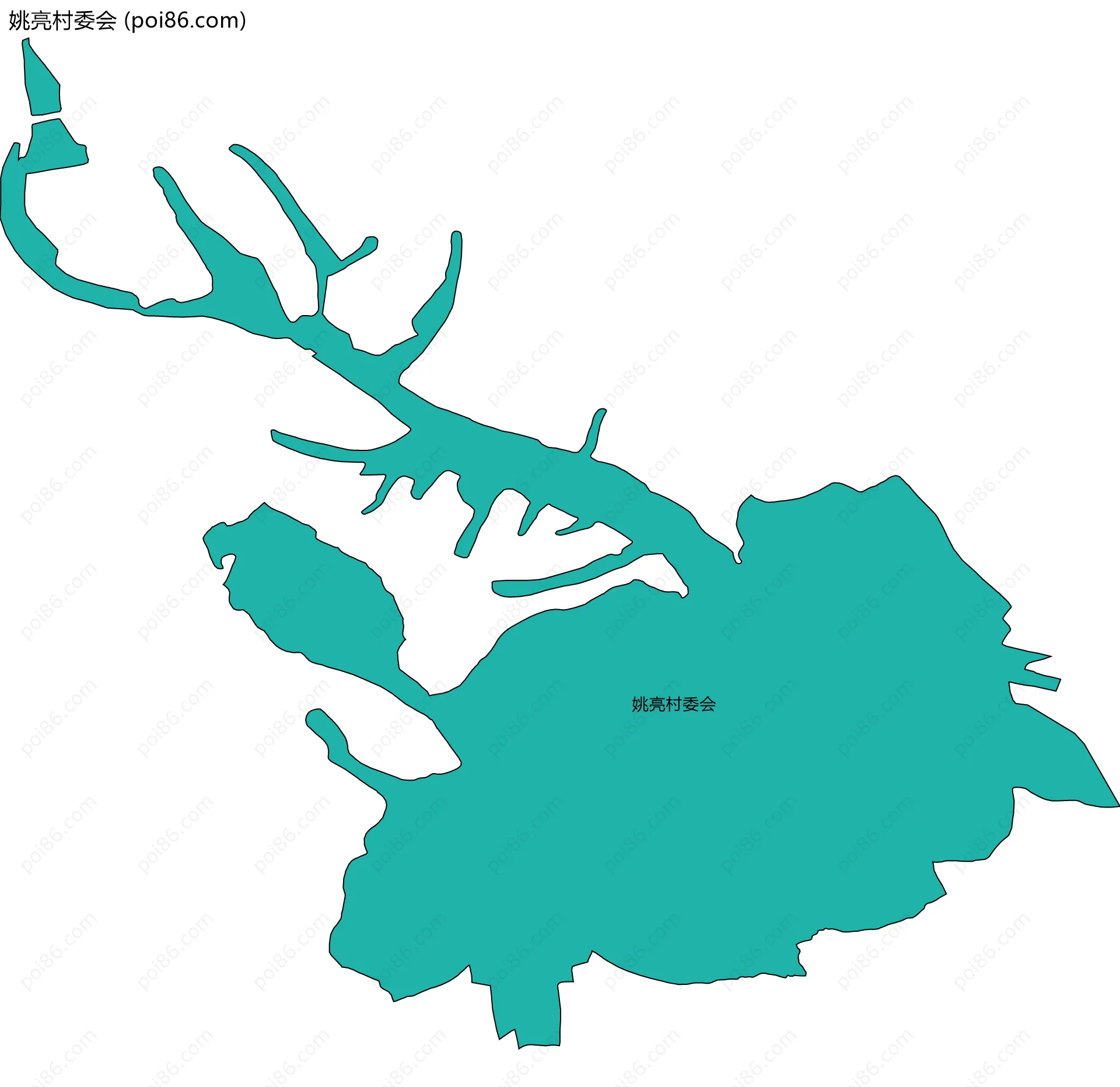 姚亮村委会边界地图