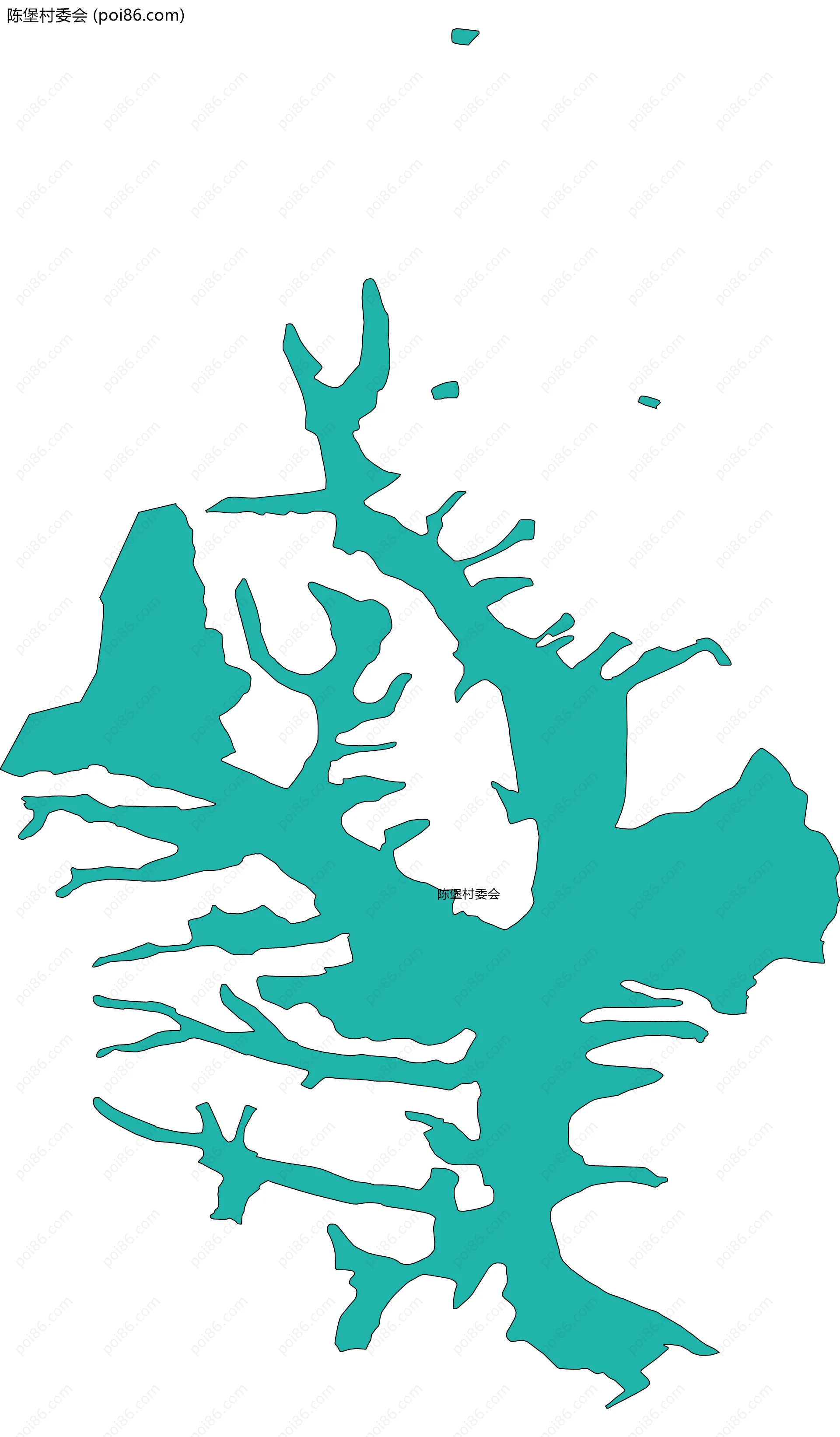 陈堡村委会边界地图