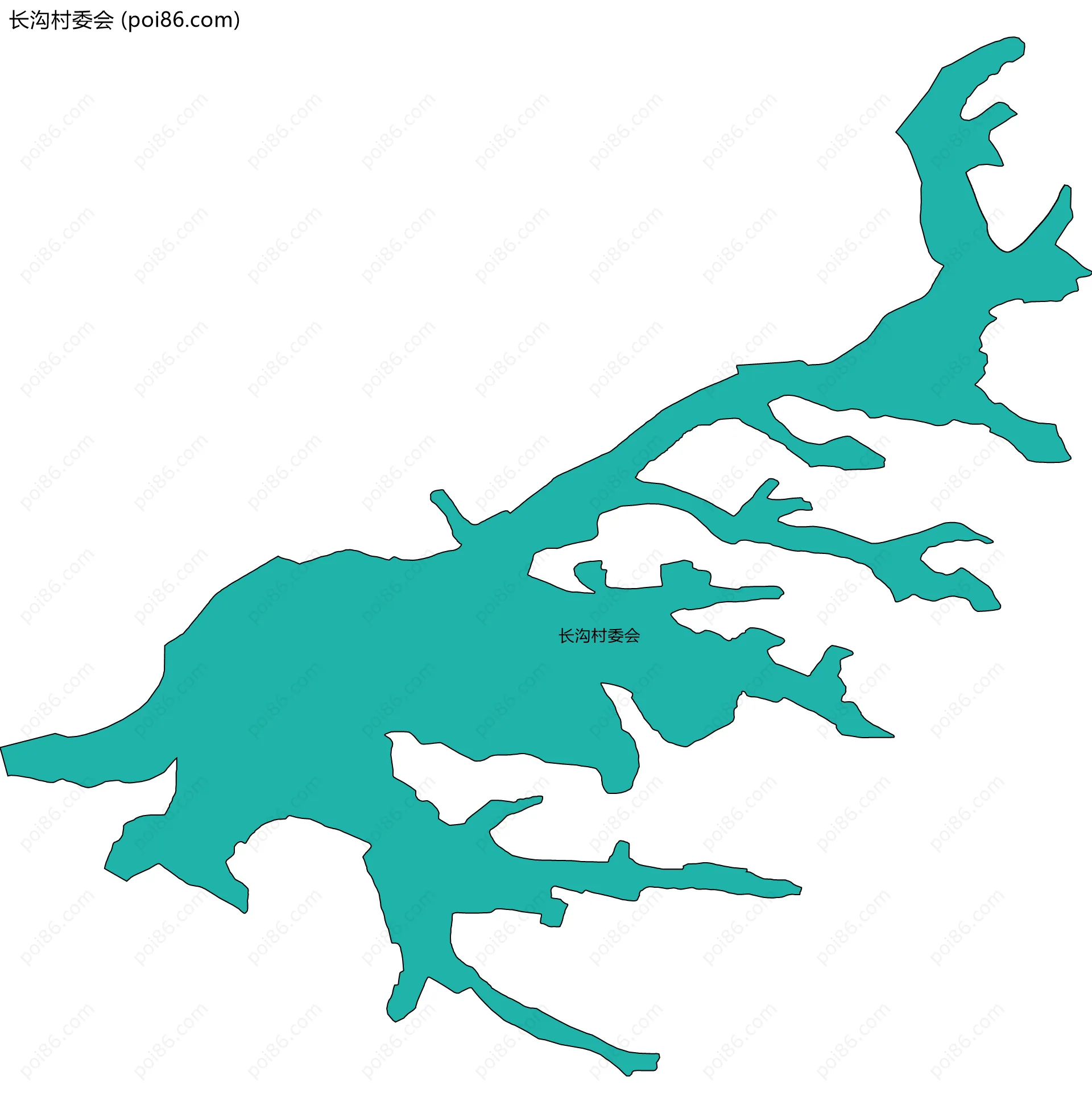 长沟村委会边界地图