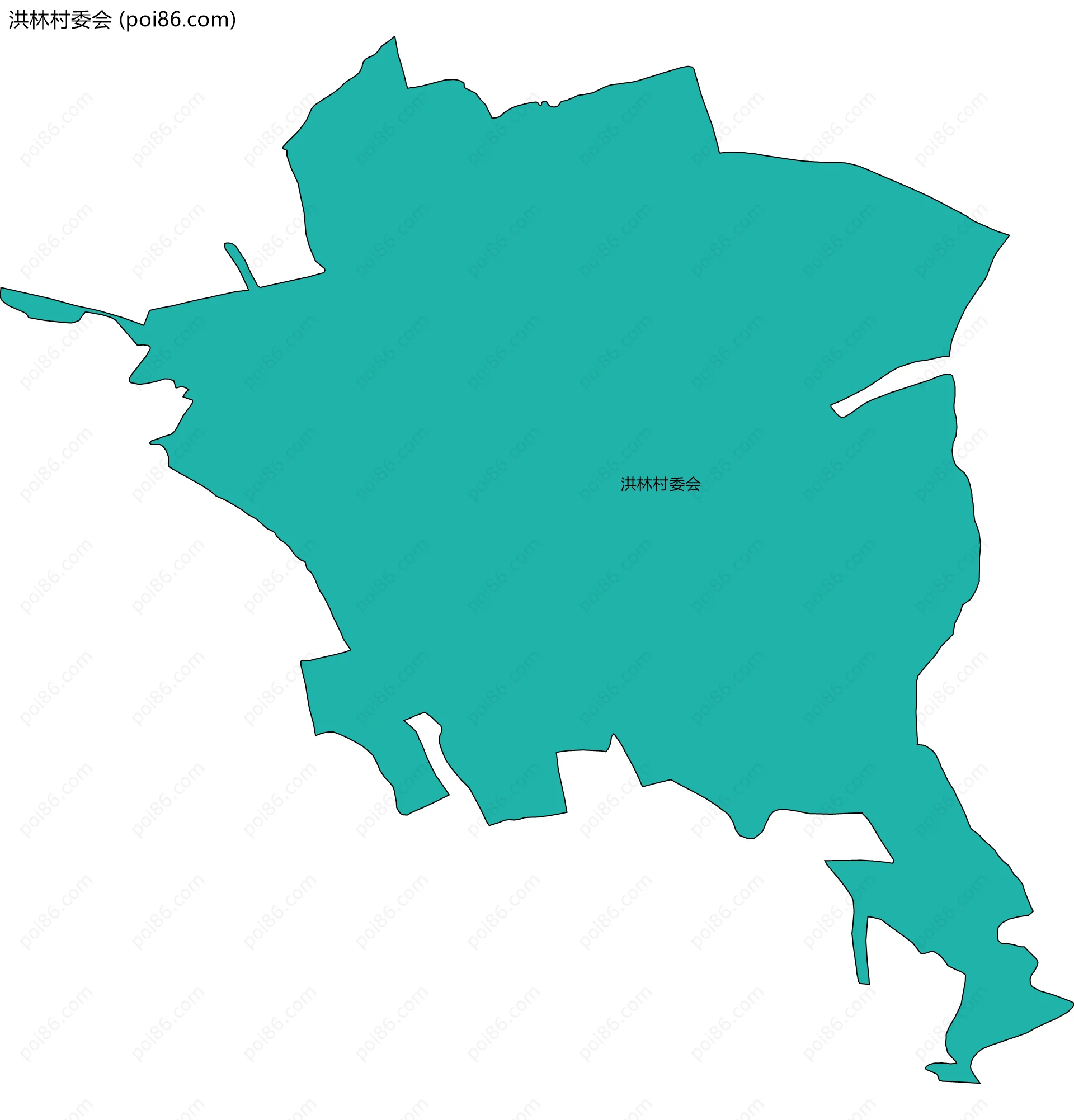 洪林村委会边界地图