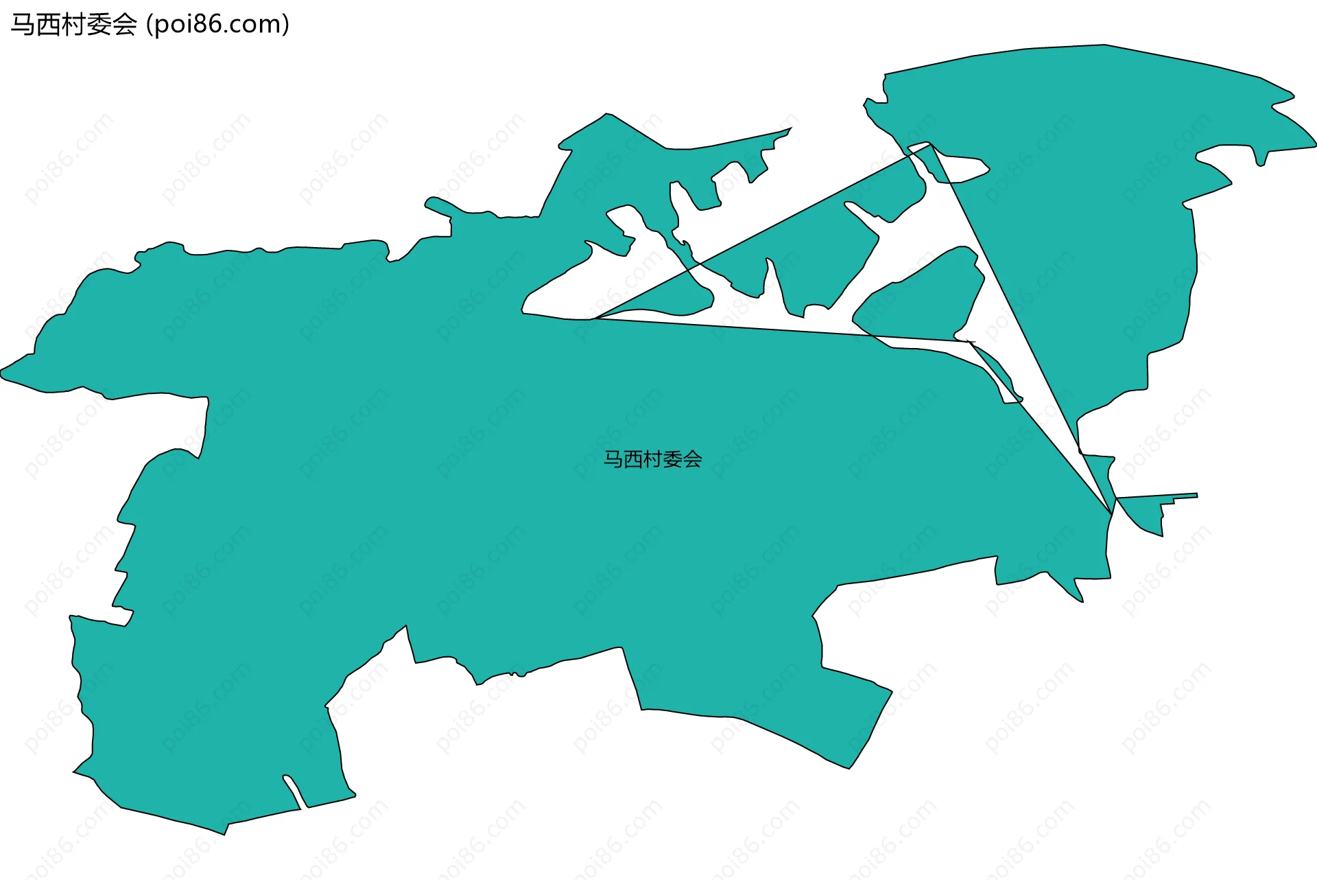 马西村委会边界地图