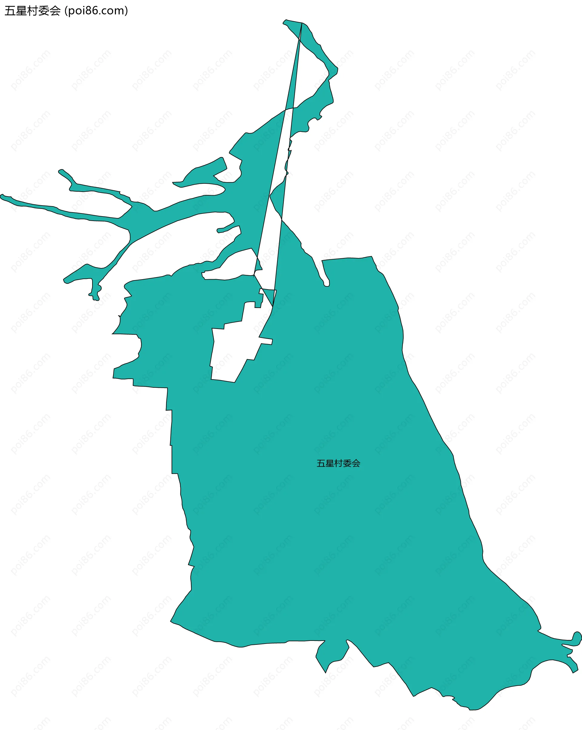 五星村委会边界地图