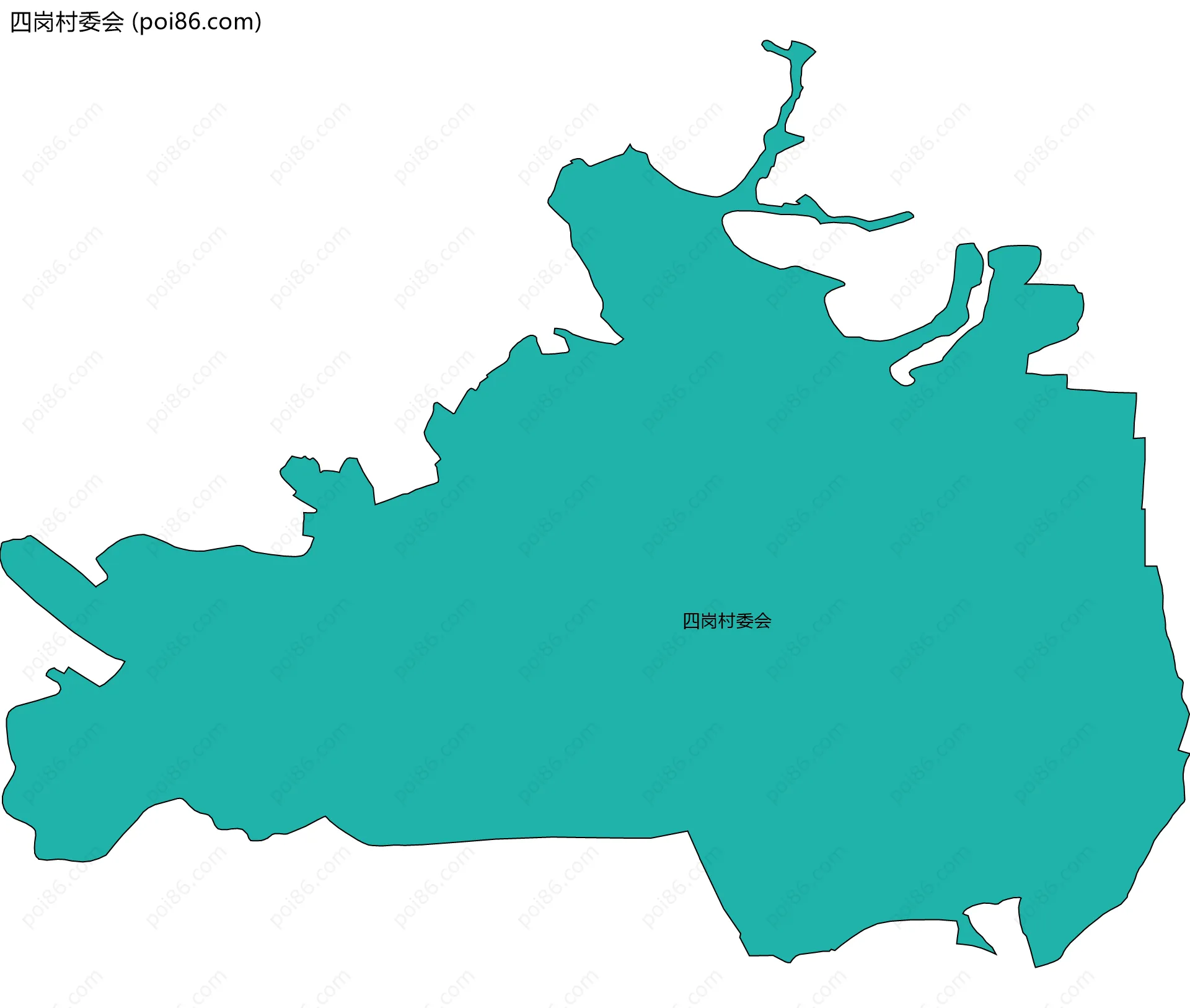 四岗村委会边界地图