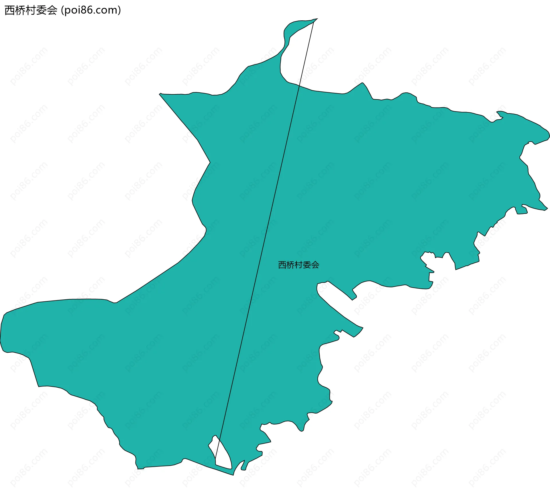 西桥村委会边界地图