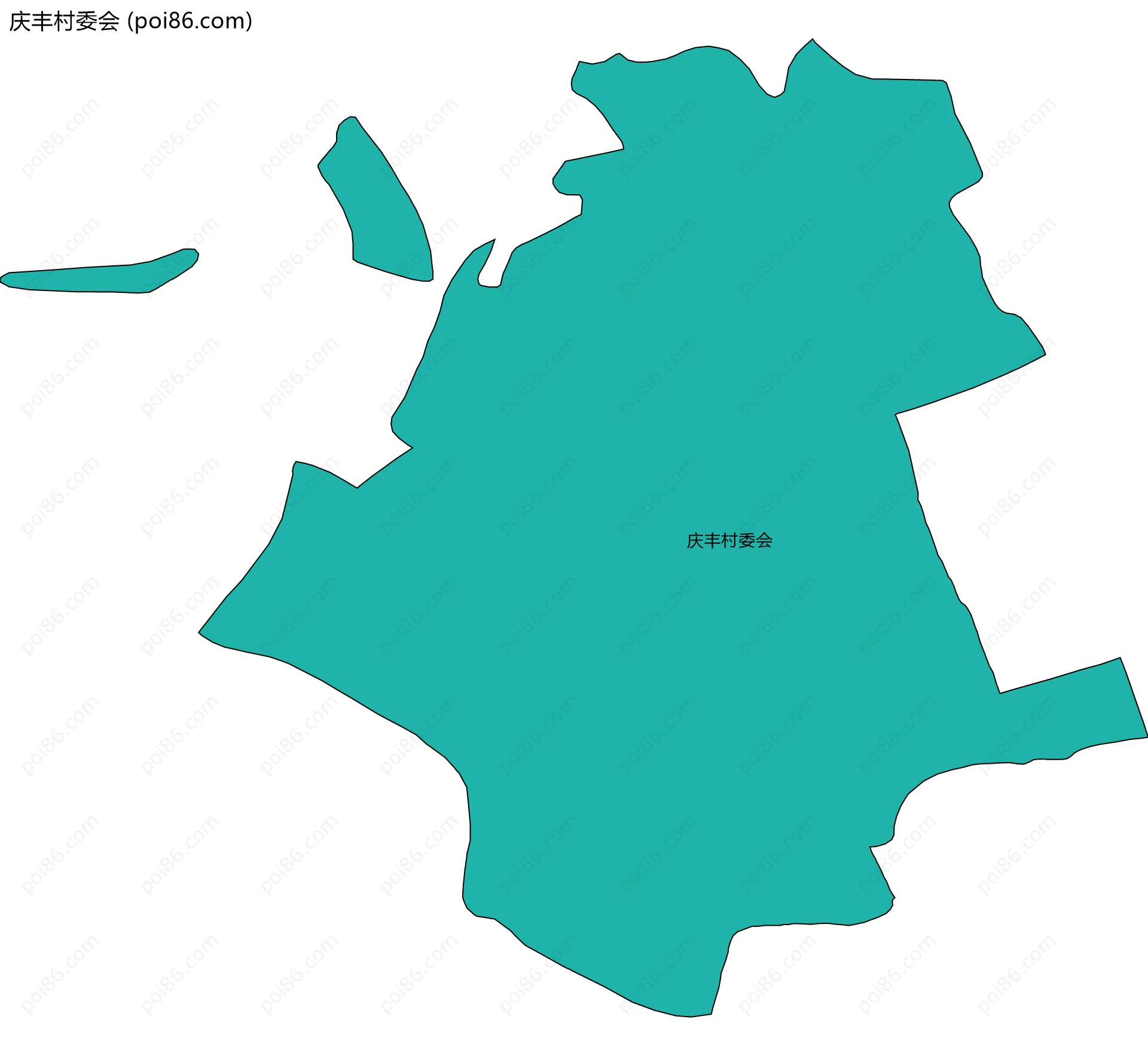庆丰村委会边界地图