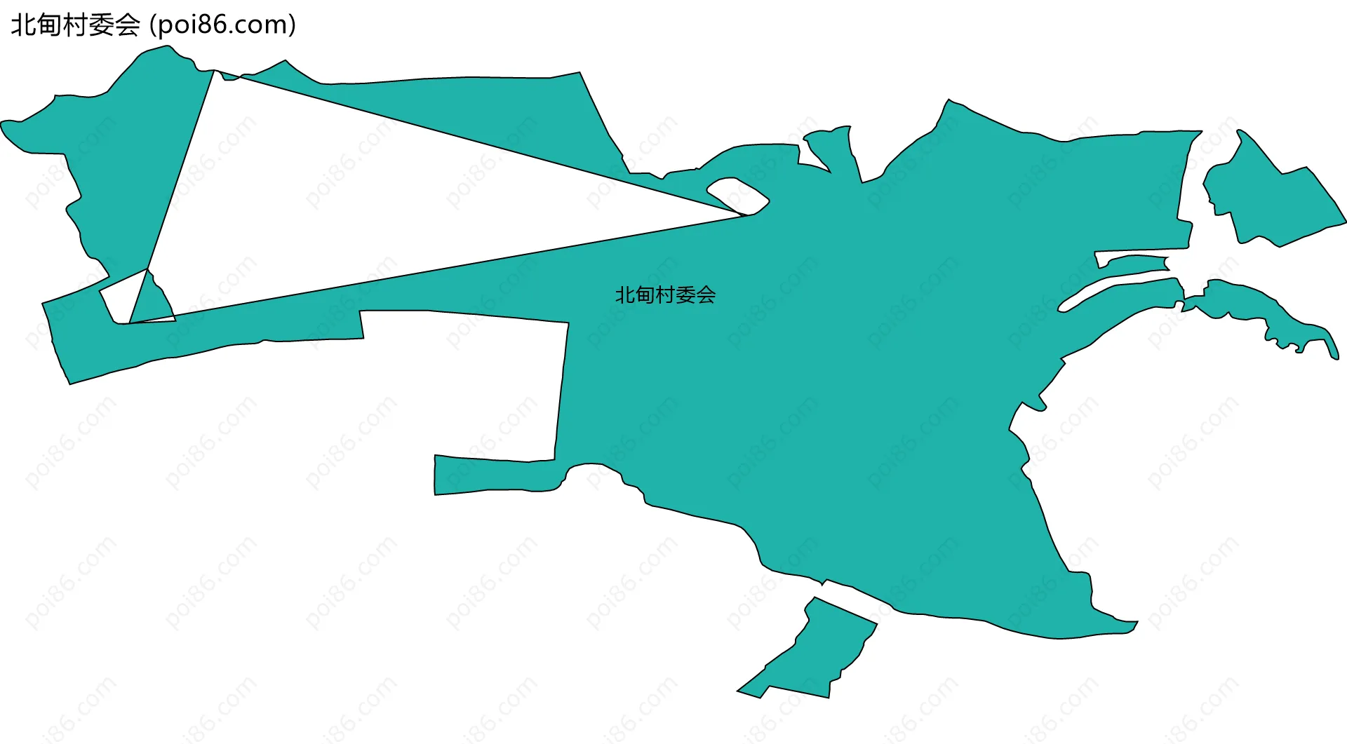 北甸村委会边界地图