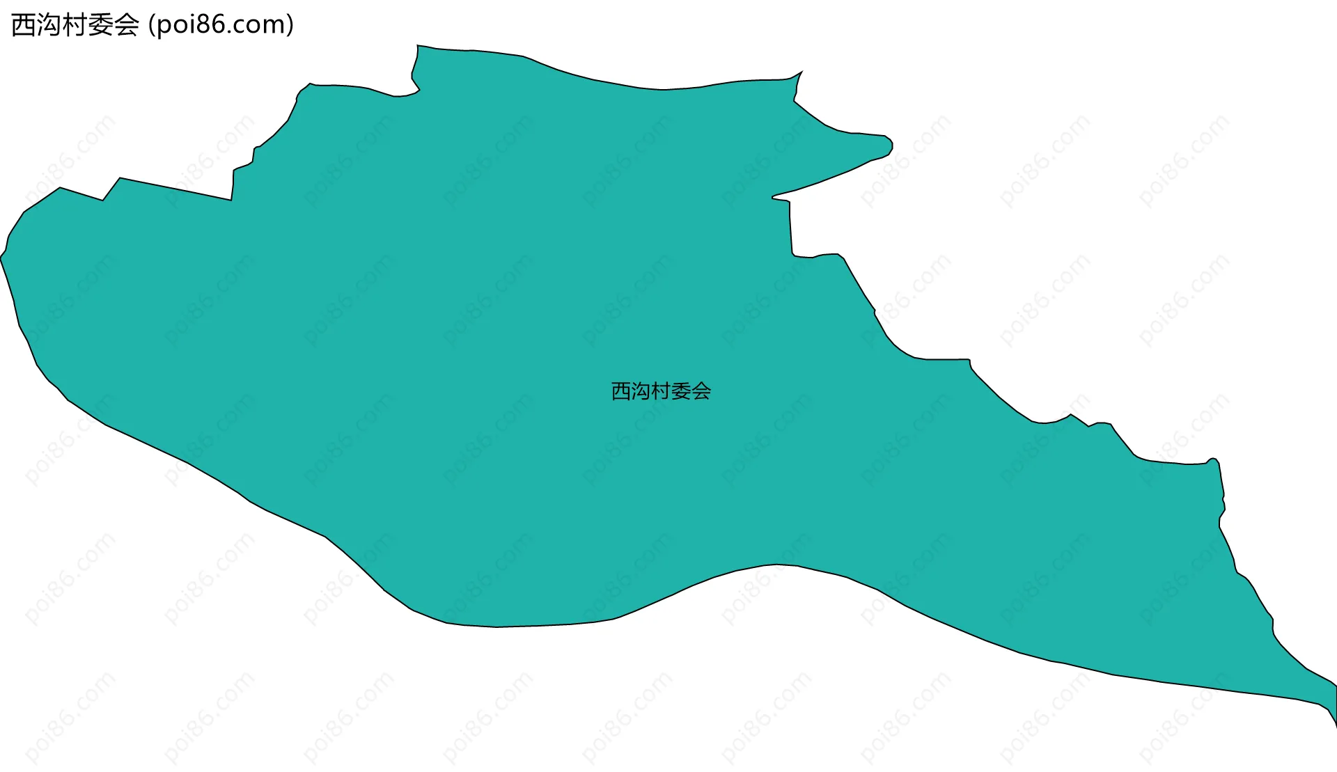 西沟村委会边界地图