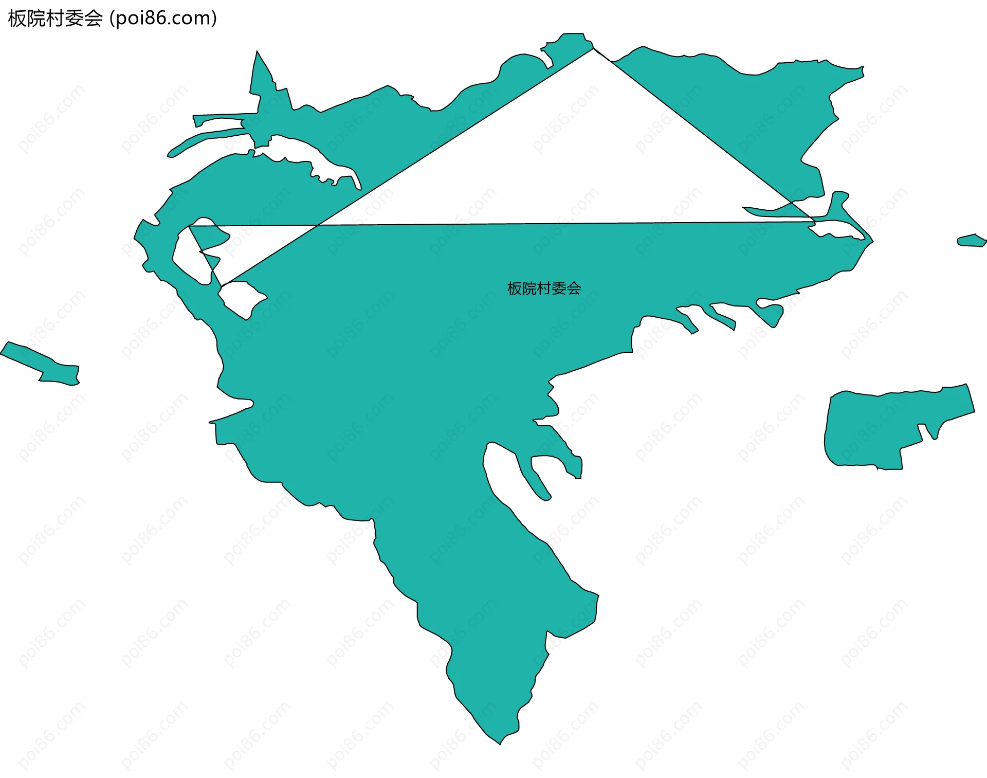 板院村委会边界地图