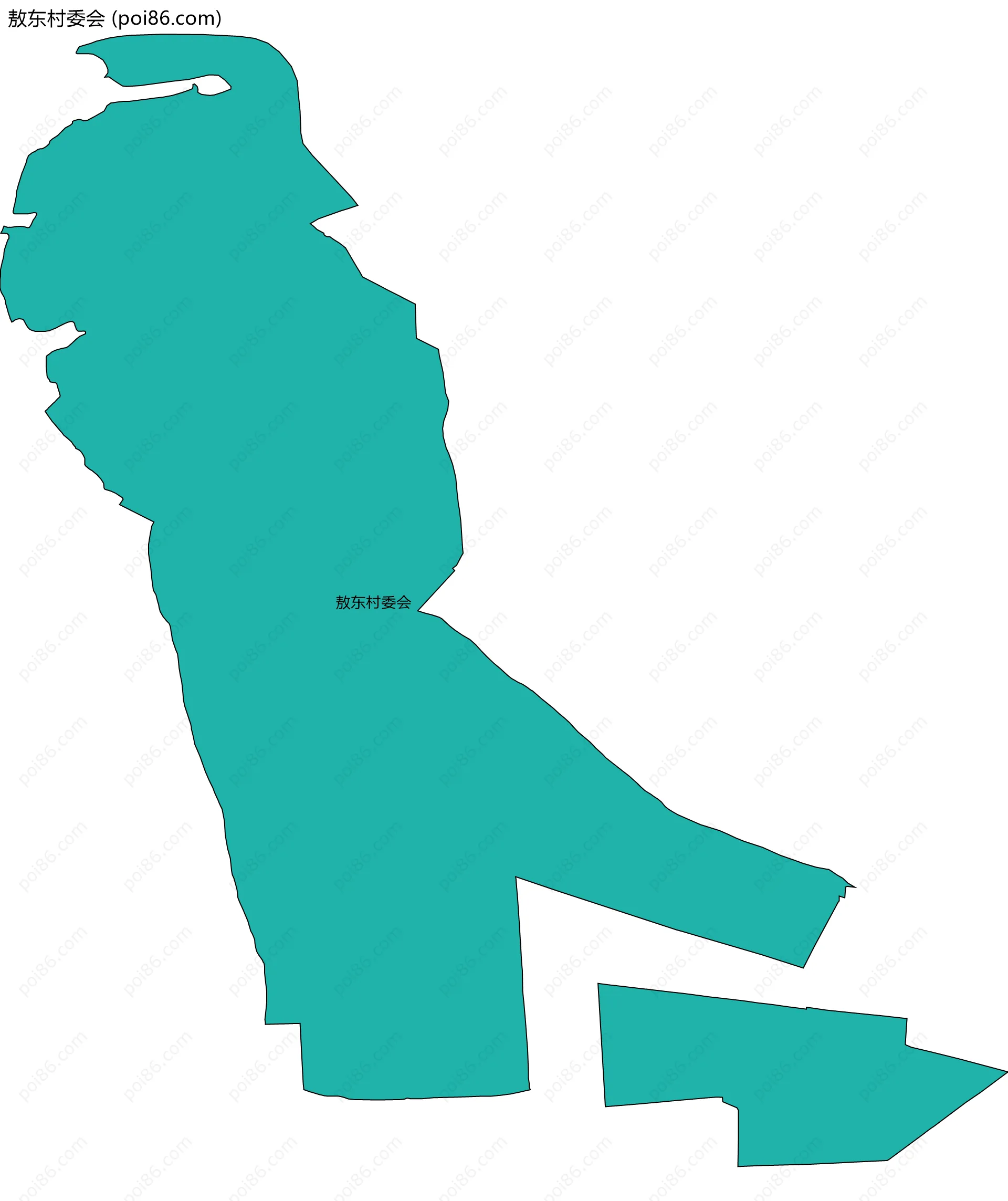 敖东村委会边界地图