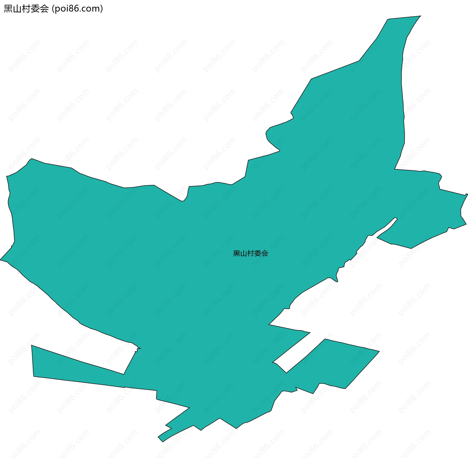 黑山村委会边界地图