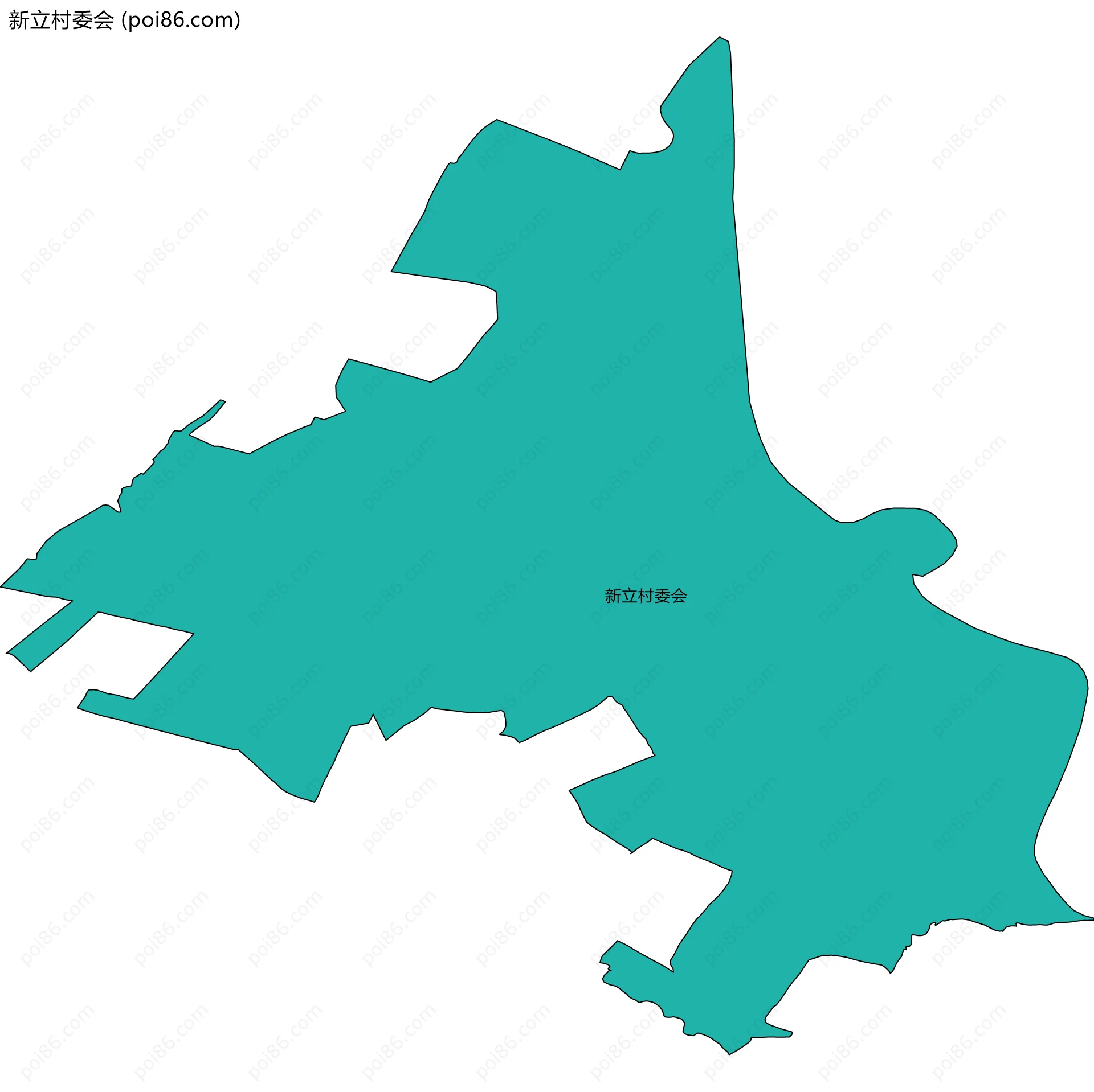 新立村委会边界地图