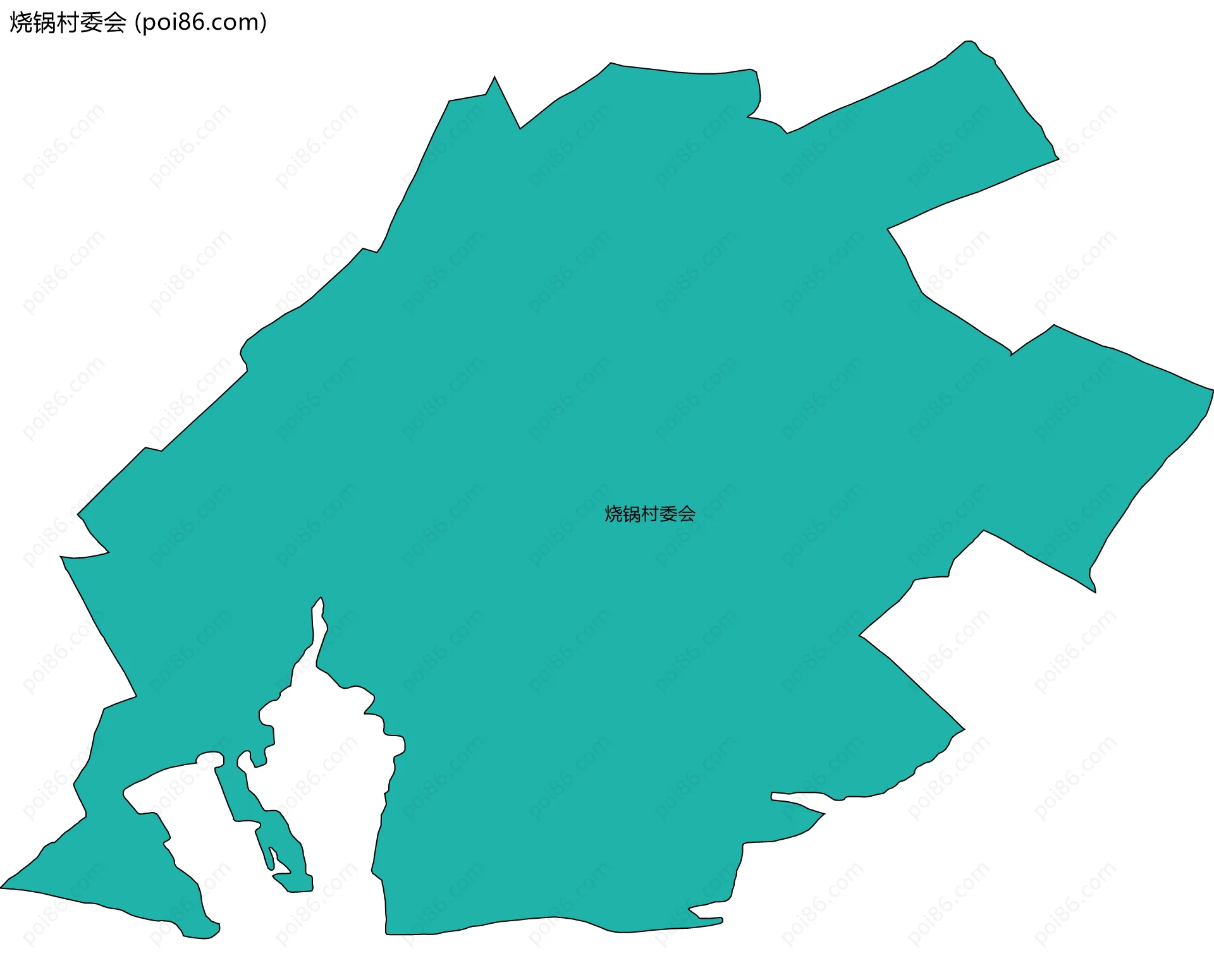 烧锅村委会边界地图