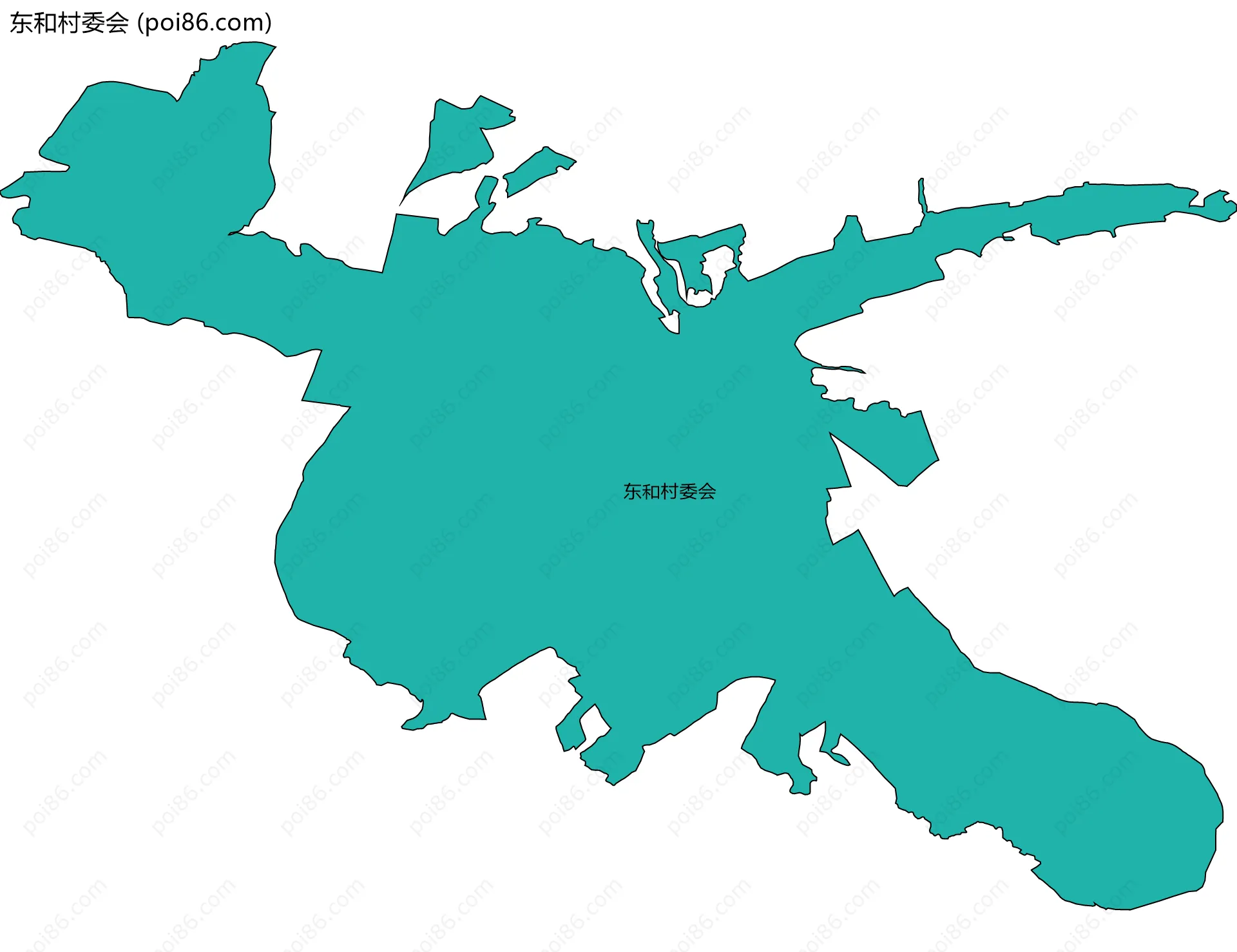 东和村委会边界地图