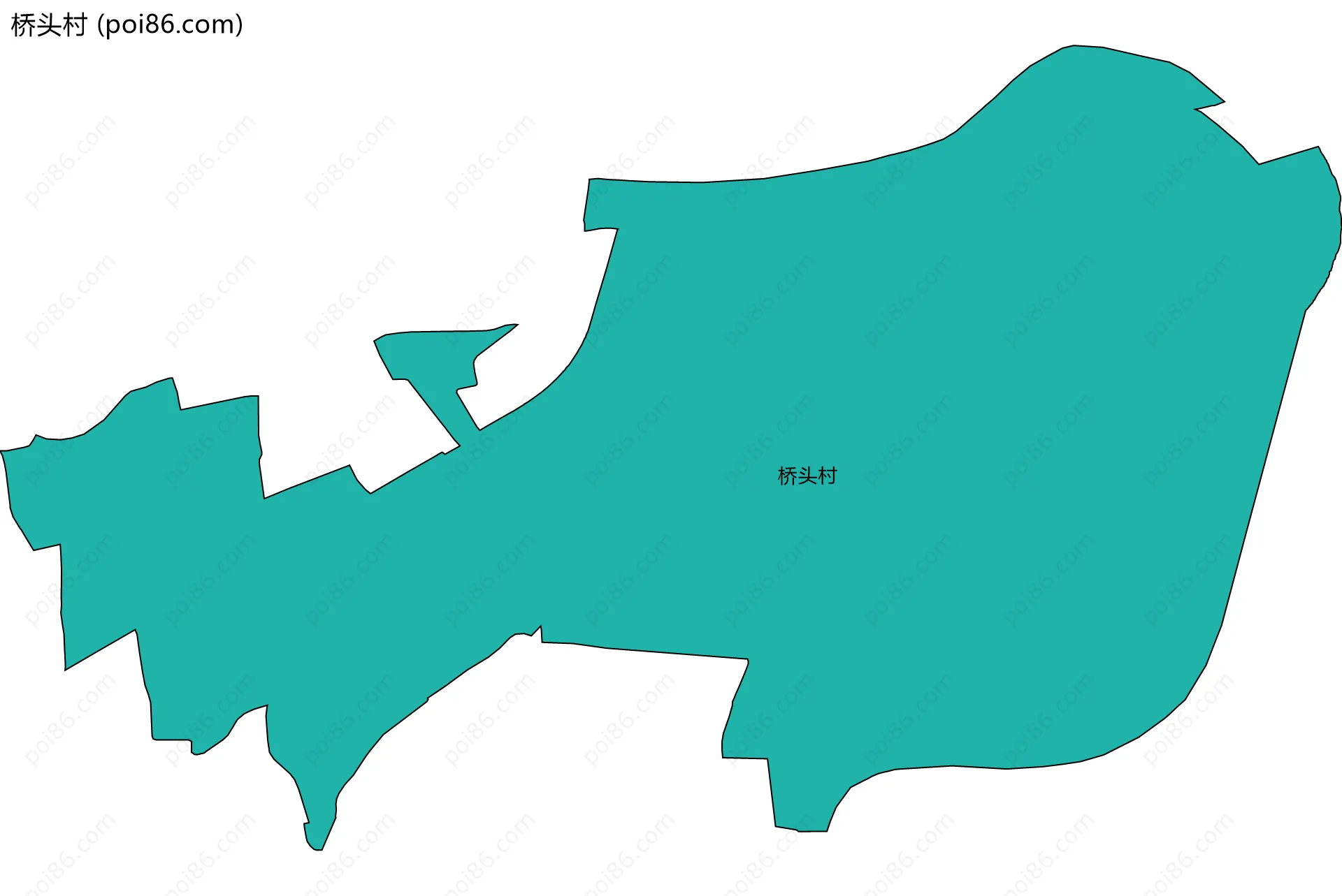 桥头村边界地图