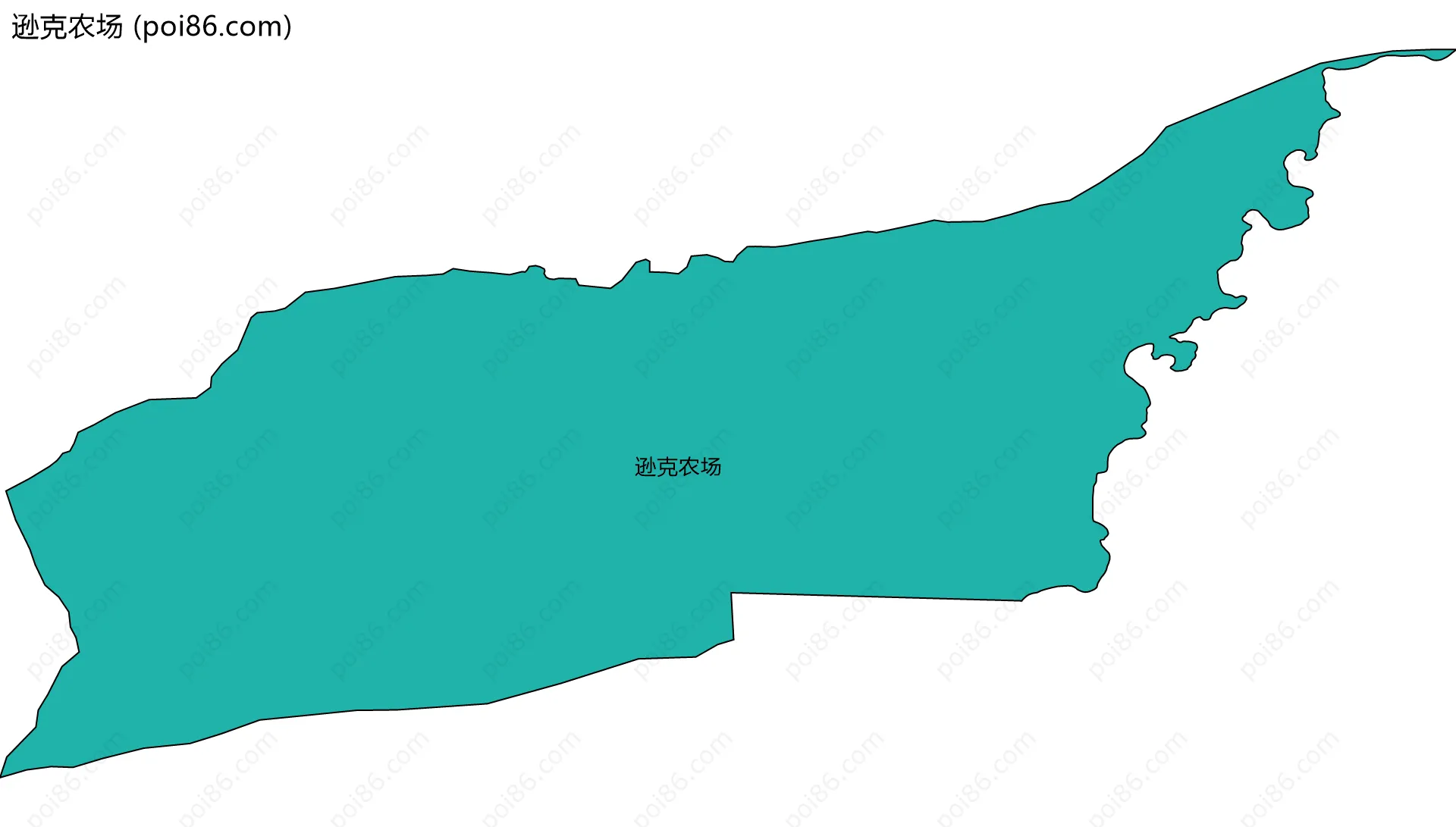 逊克农场边界地图(五级行政区划)