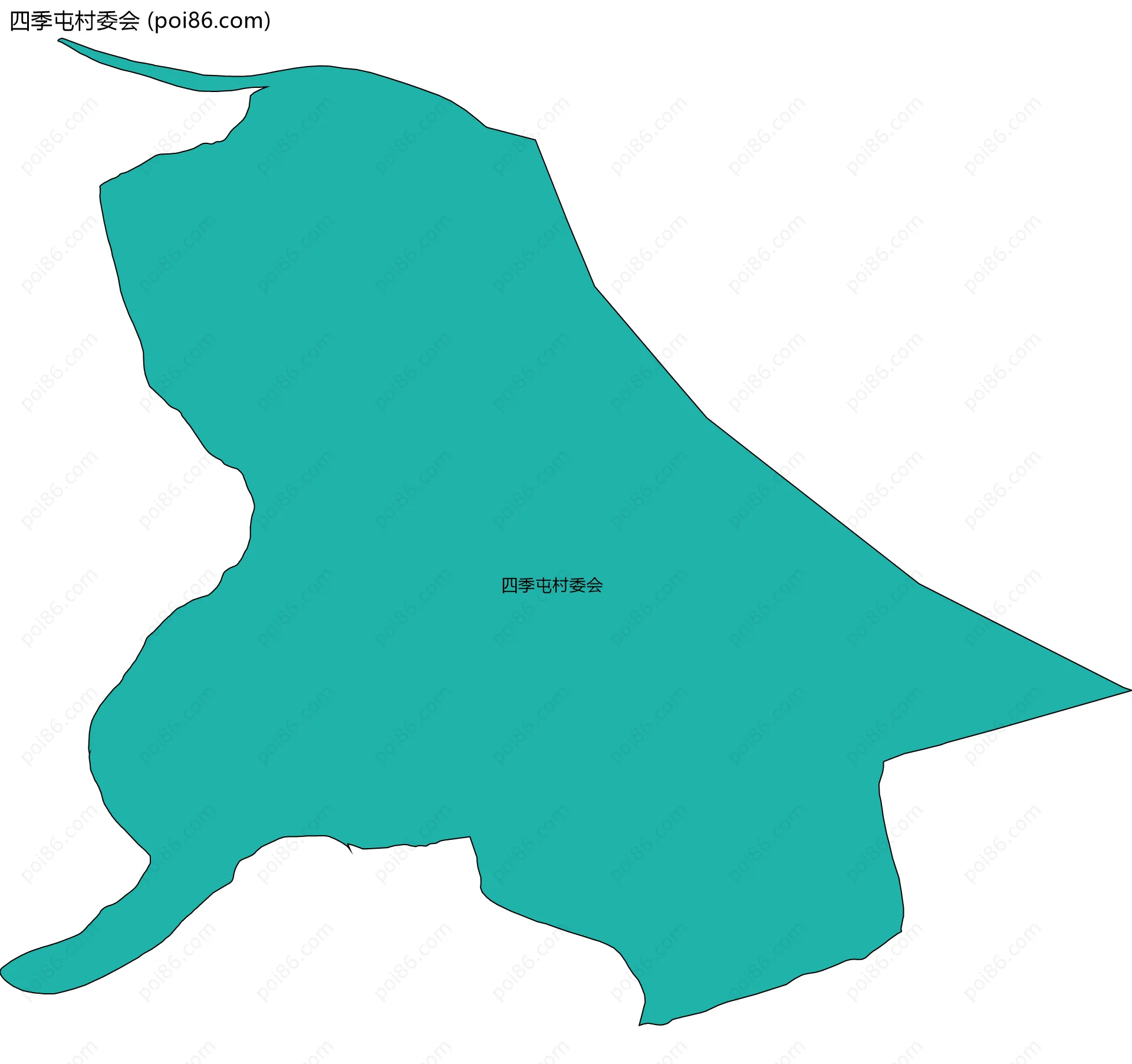 四季屯村委会边界地图