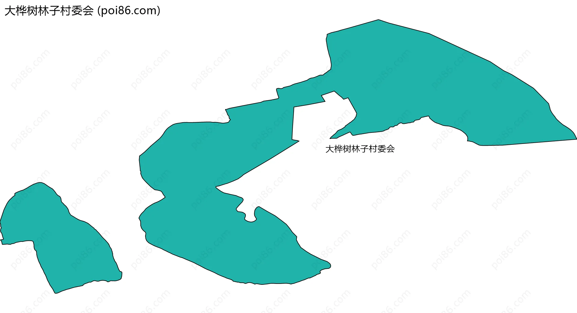 大桦树林子村委会边界地图