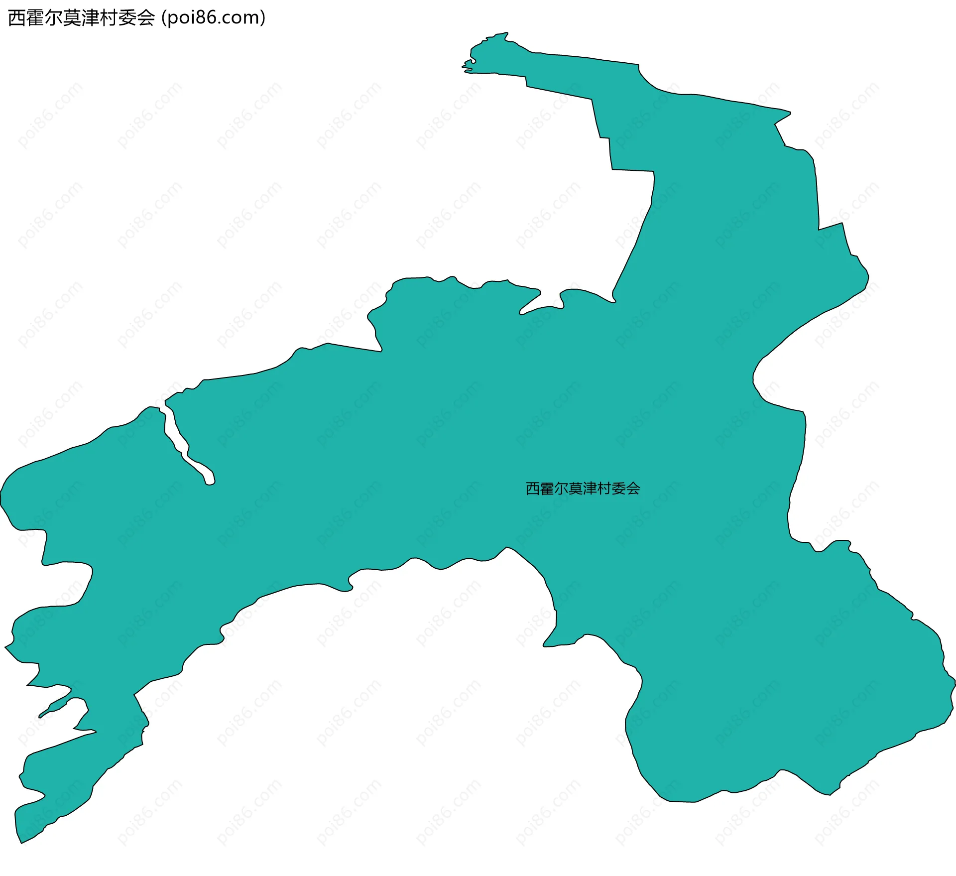 西霍尔莫津村委会边界地图