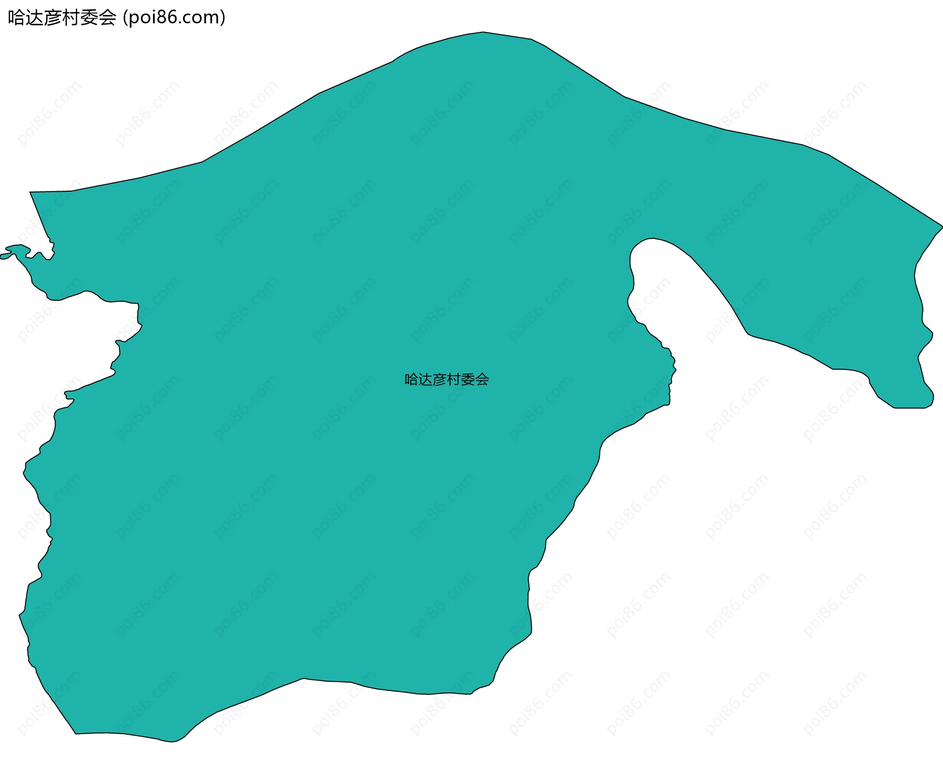 哈达彦村委会边界地图