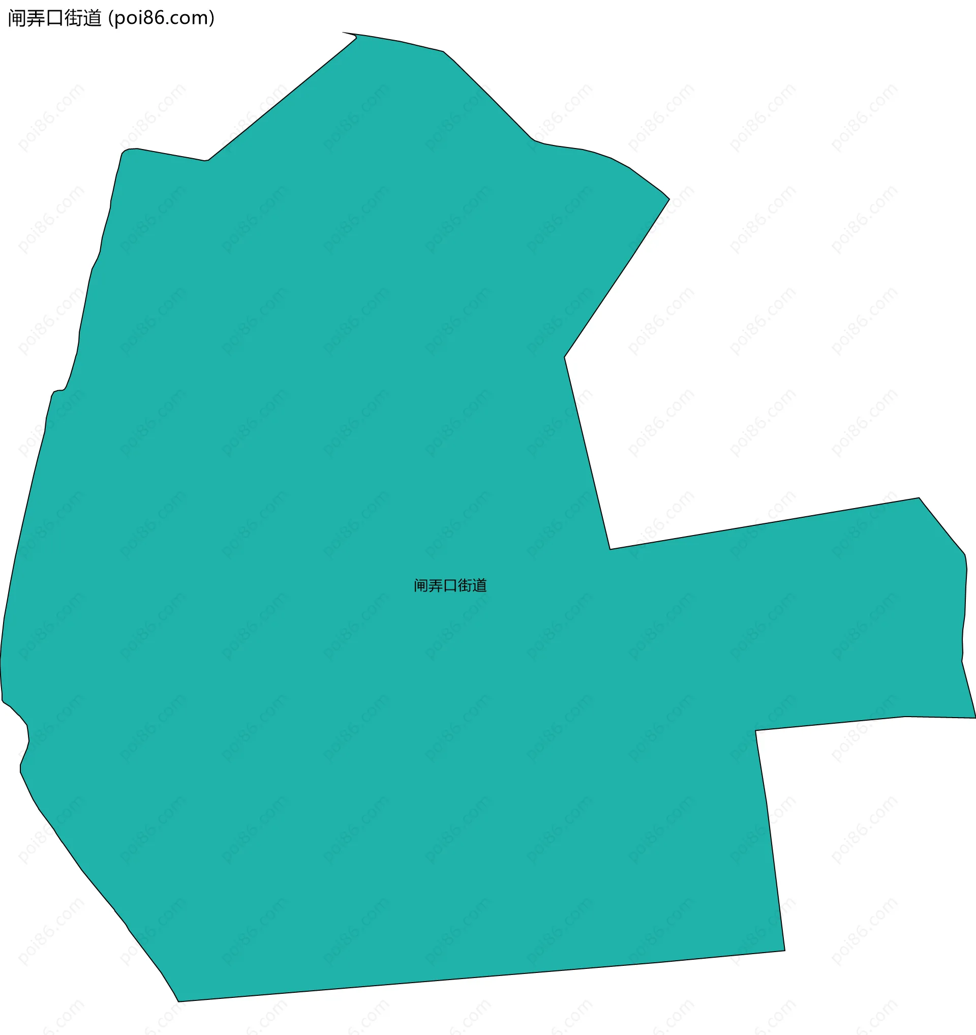 闸弄口街道边界地图(五级行政区划)