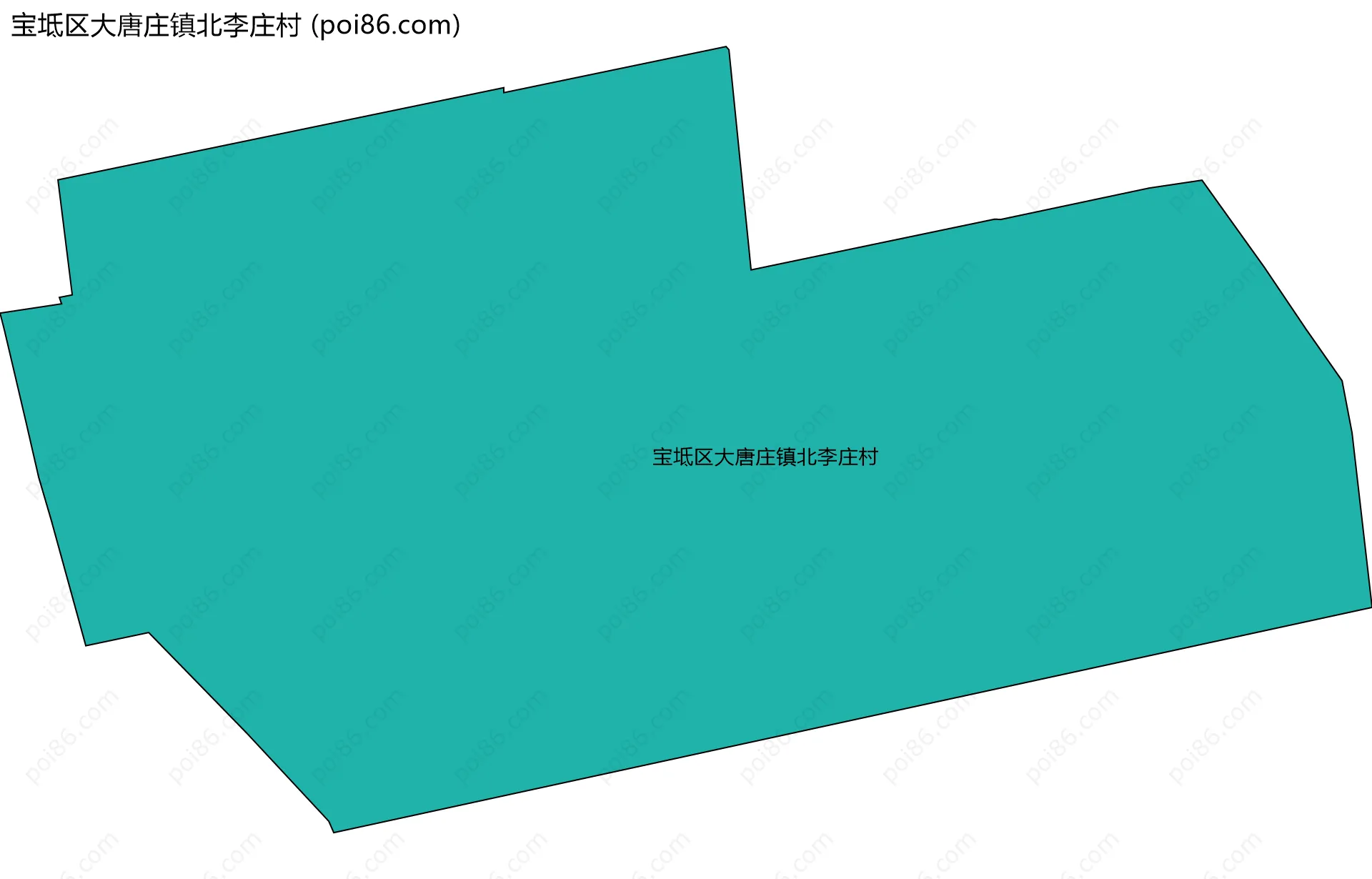宝坻区大唐庄镇北李庄村边界地图