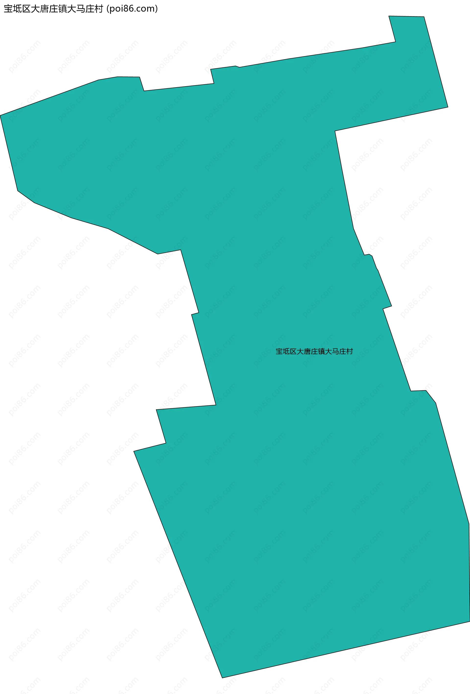 宝坻区大唐庄镇大马庄村边界地图