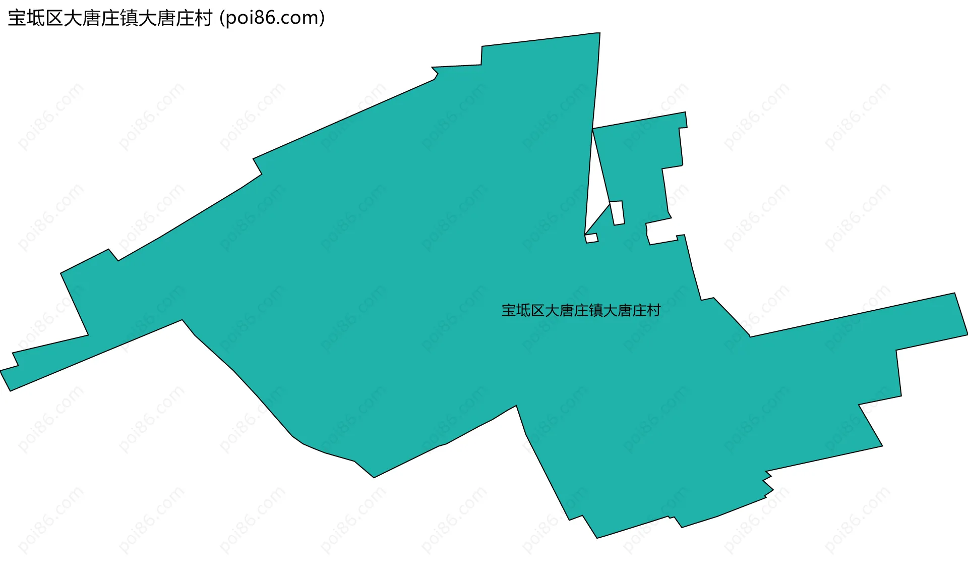 宝坻区大唐庄镇大唐庄村边界地图