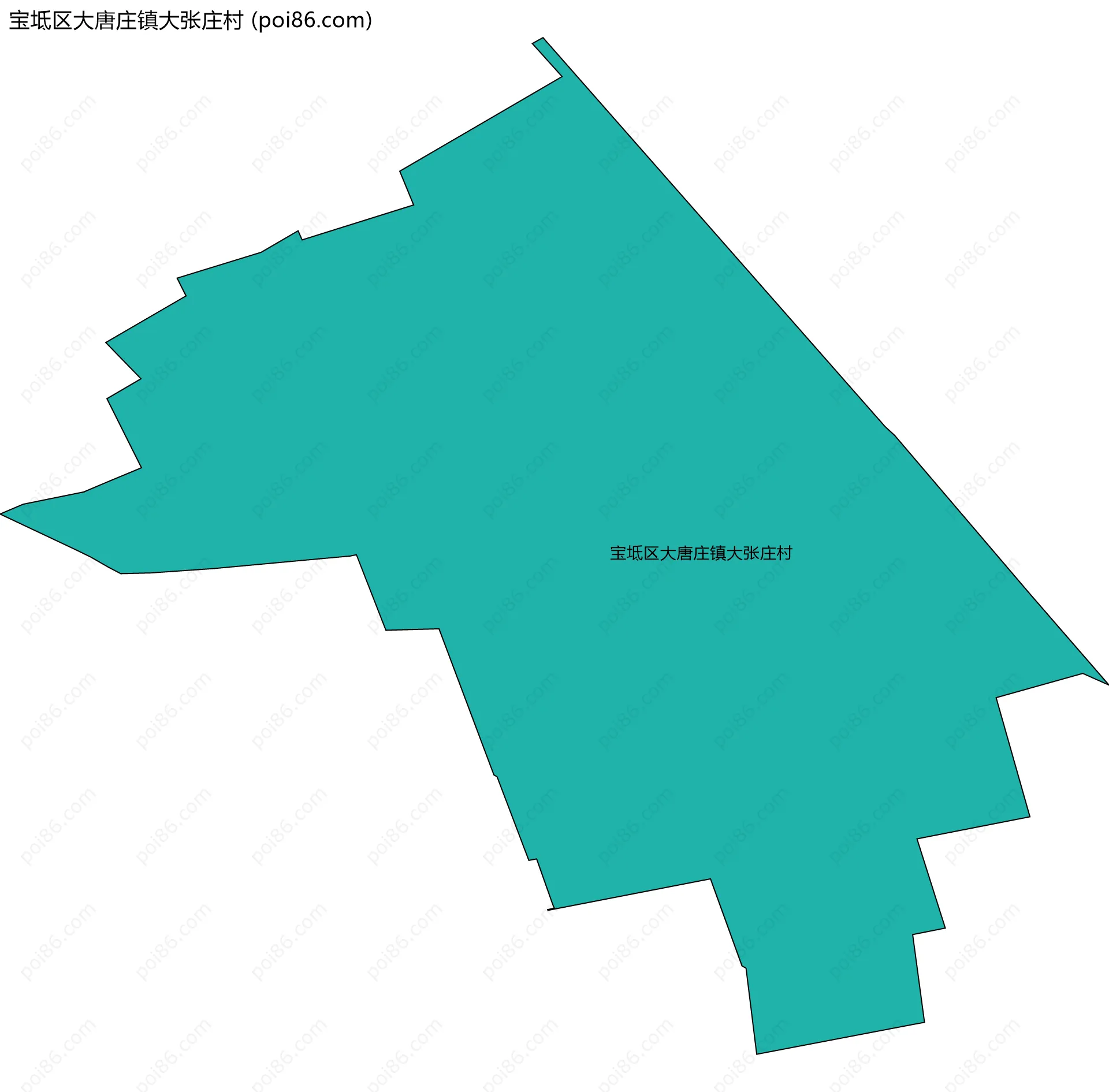 宝坻区大唐庄镇大张庄村边界地图