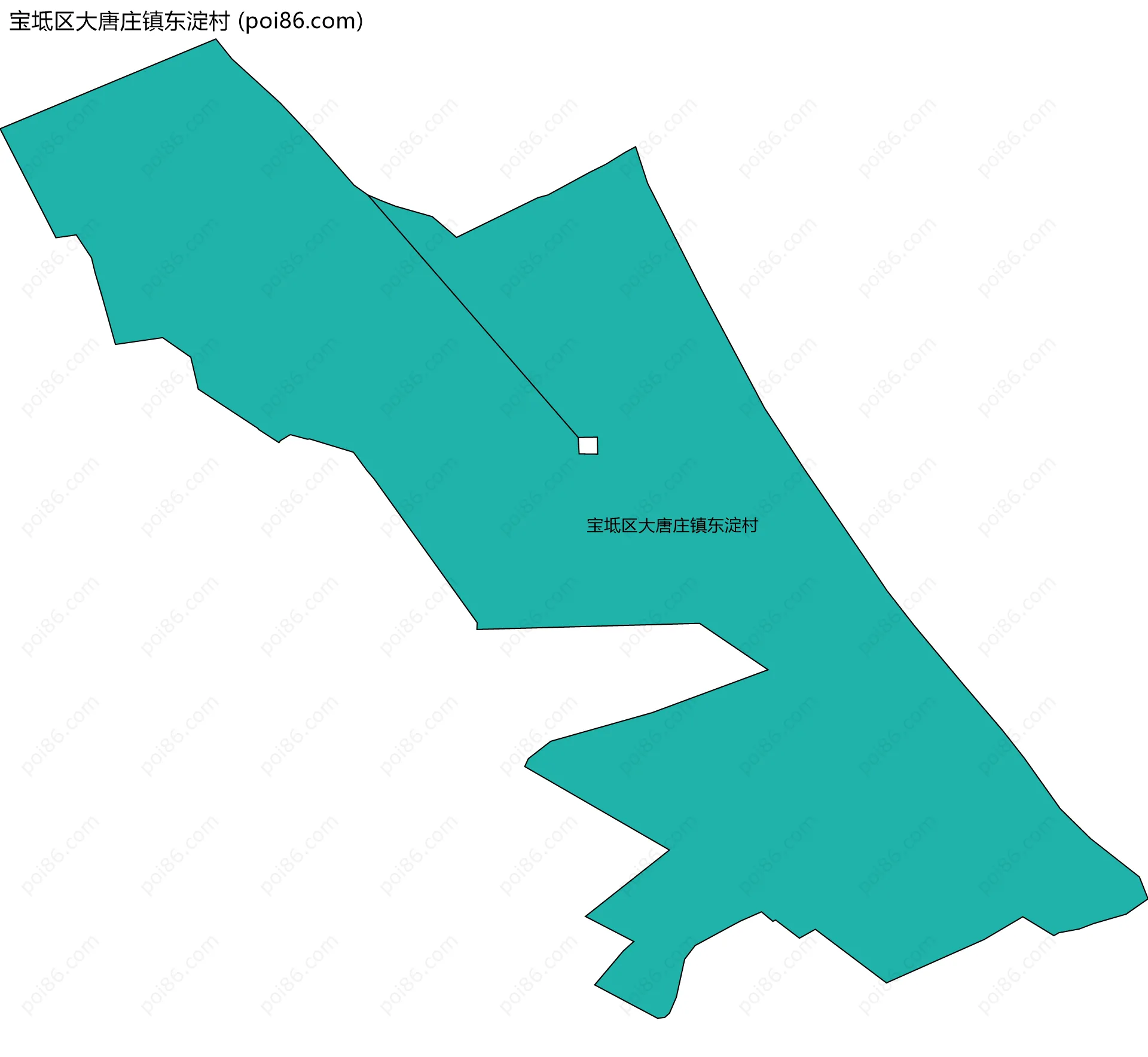 宝坻区大唐庄镇东淀村边界地图