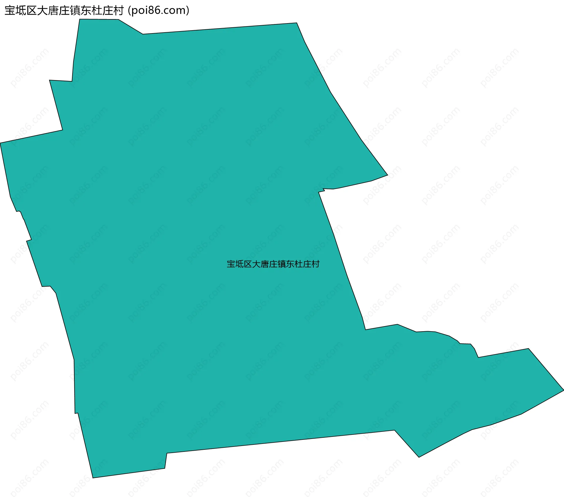 宝坻区大唐庄镇东杜庄村边界地图