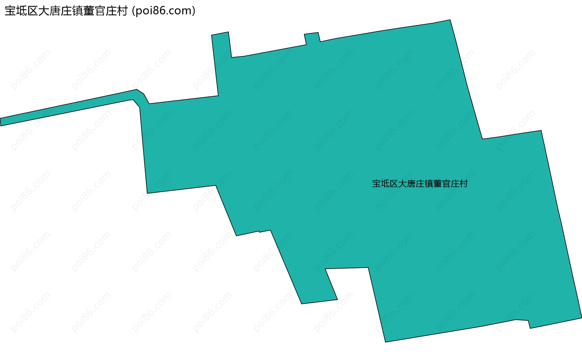 宝坻区大唐庄镇董官庄村边界地图