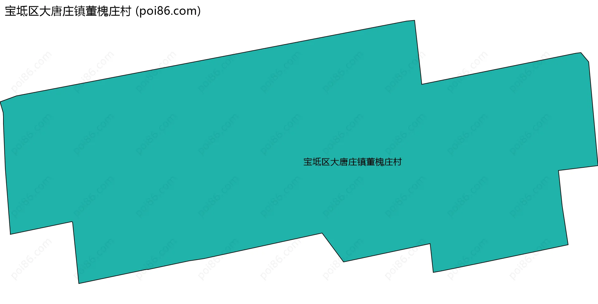 宝坻区大唐庄镇董槐庄村边界地图