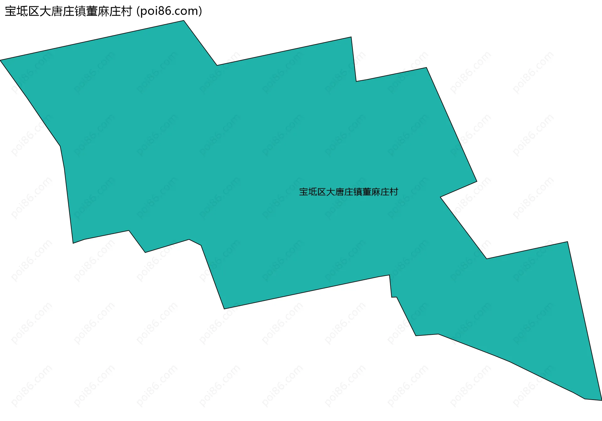 宝坻区大唐庄镇董麻庄村边界地图