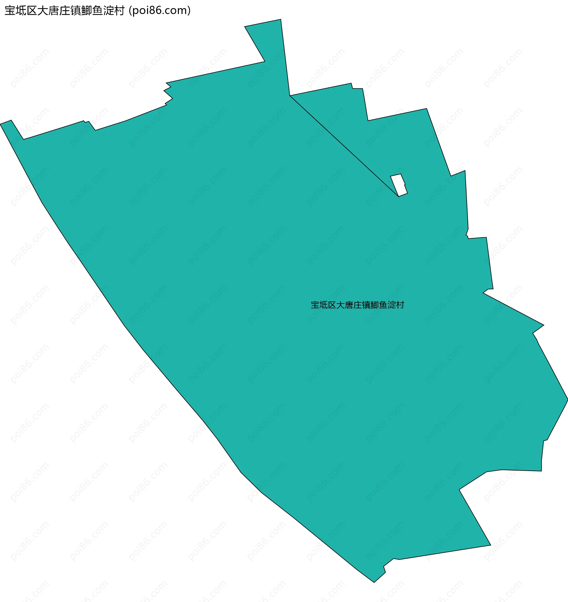 宝坻区大唐庄镇鲫鱼淀村边界地图