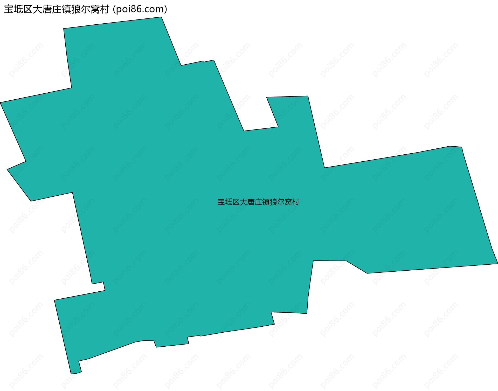 宝坻区大唐庄镇狼尔窝村边界地图
