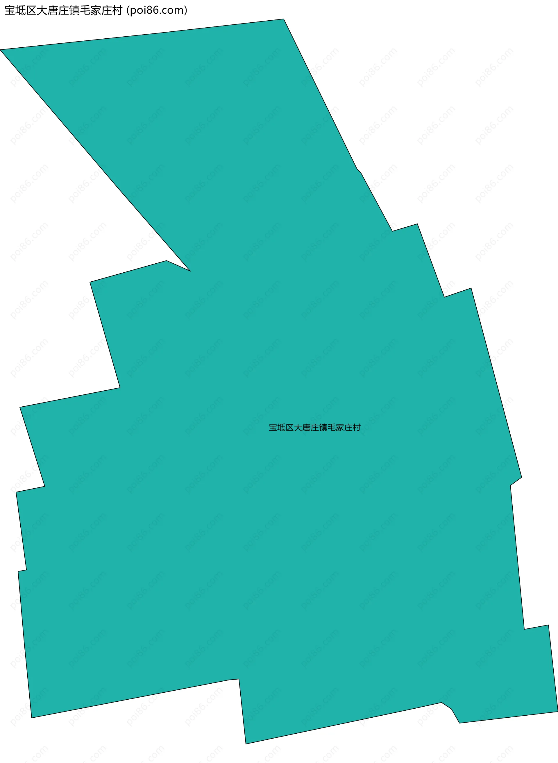 宝坻区大唐庄镇毛家庄村边界地图