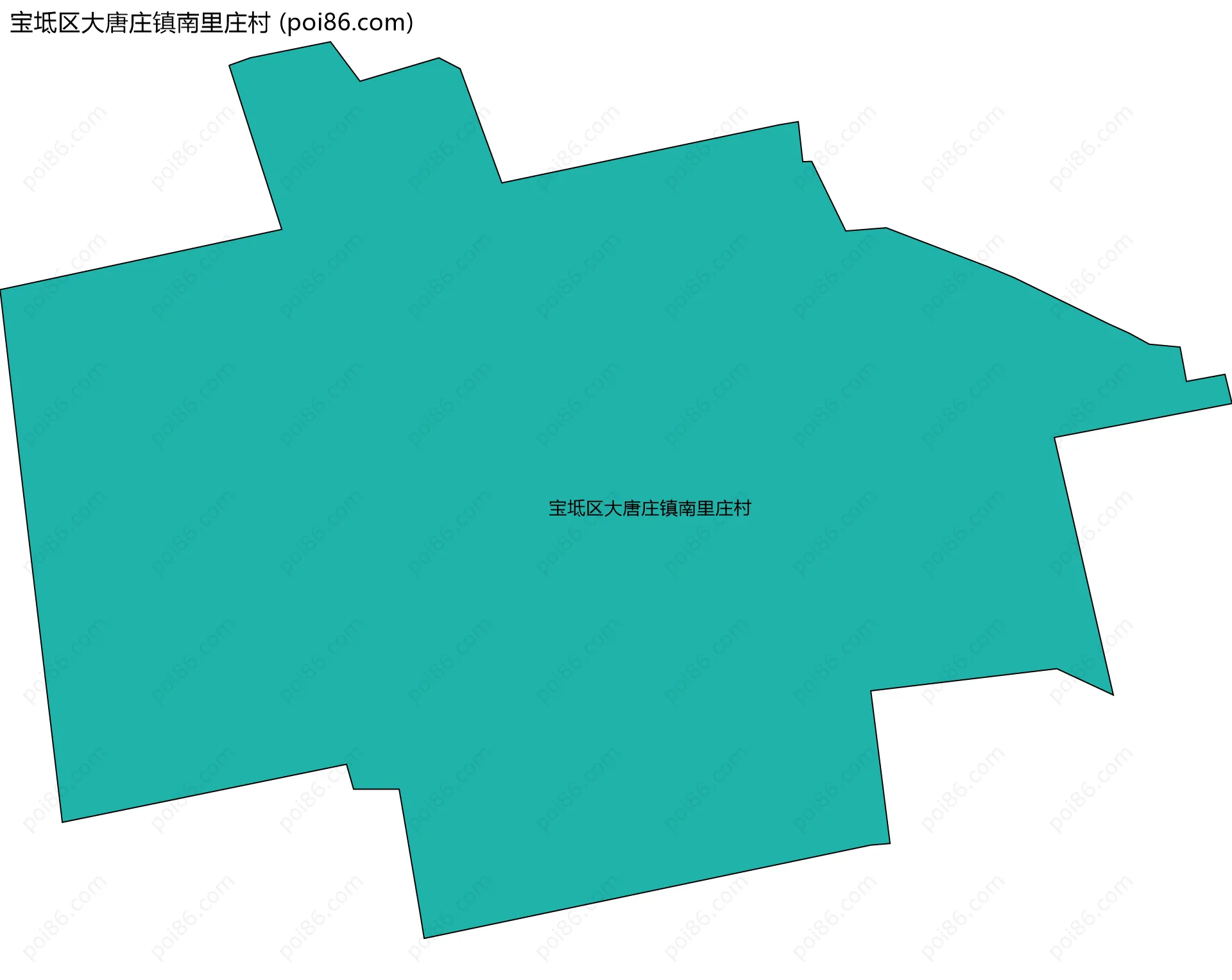 宝坻区大唐庄镇南里庄村边界地图