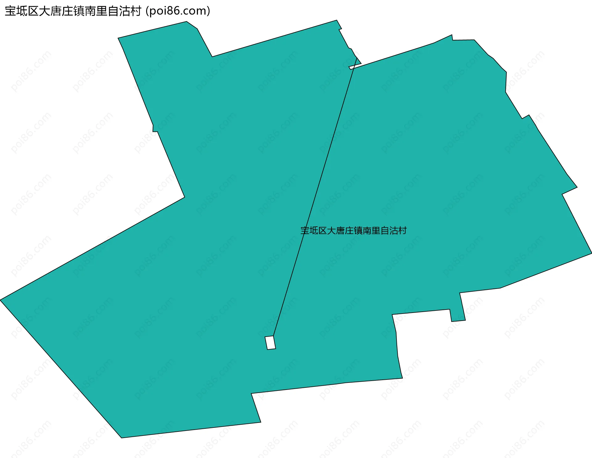 宝坻区大唐庄镇南里自沽村边界地图