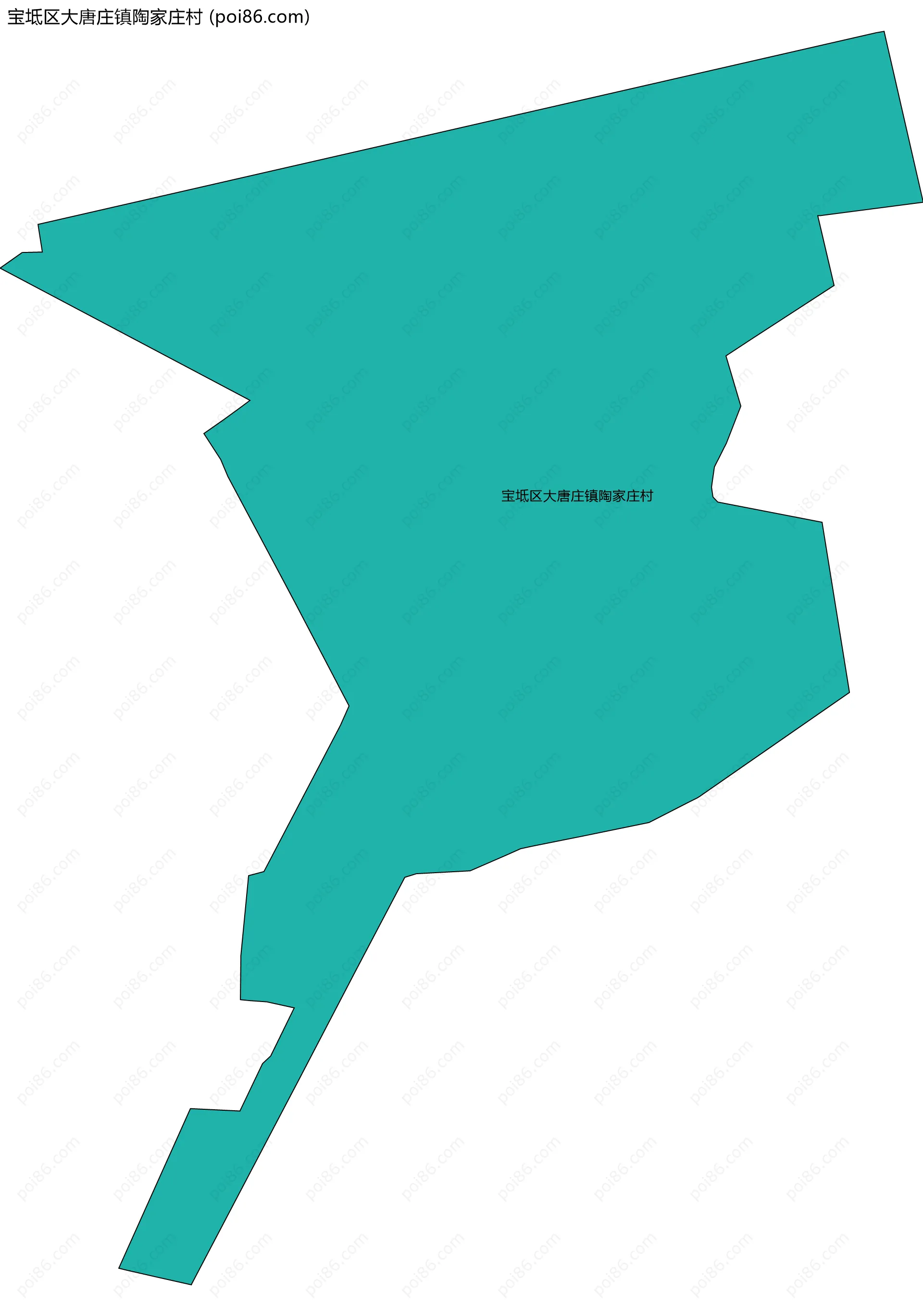 宝坻区大唐庄镇陶家庄村边界地图