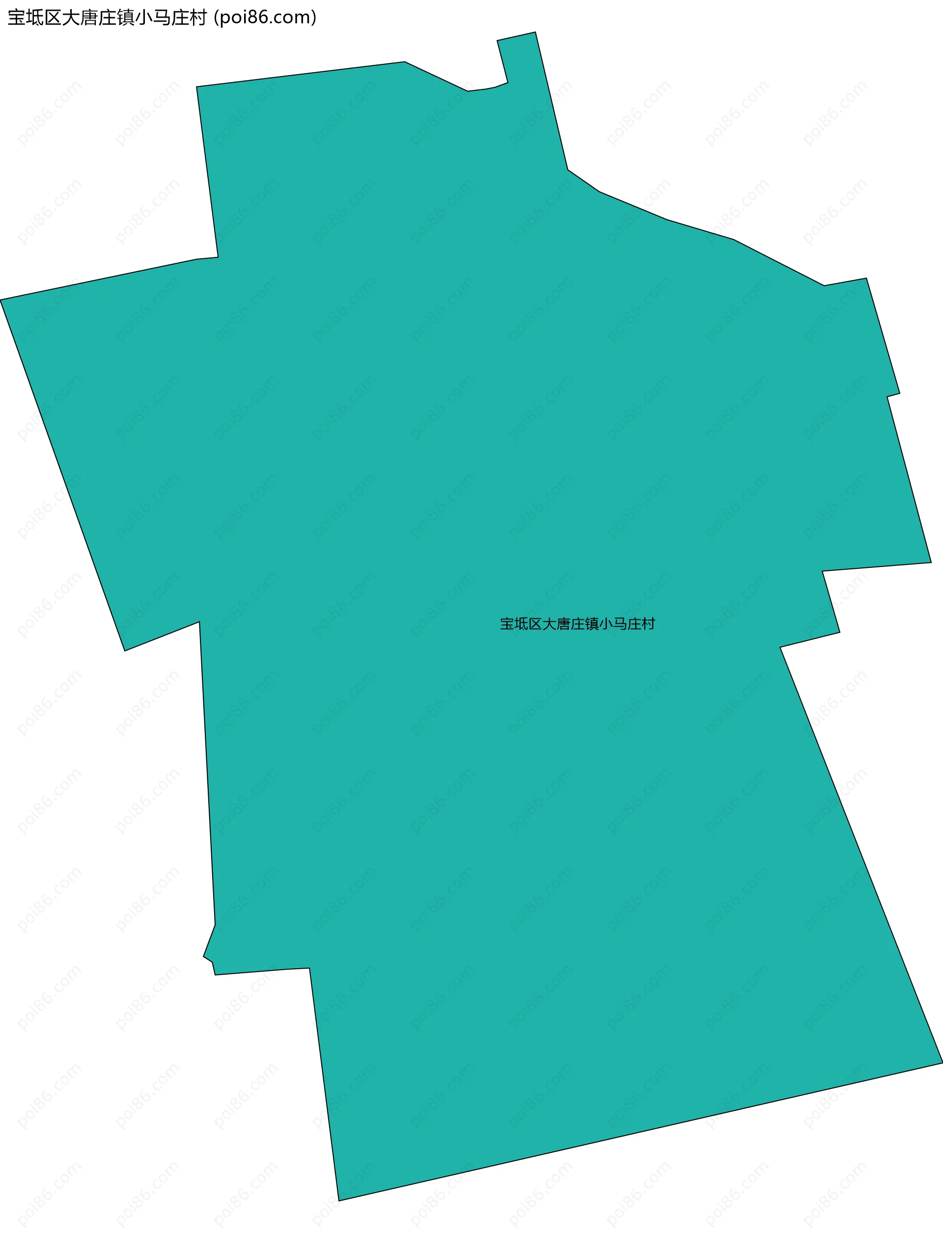 宝坻区大唐庄镇小马庄村边界地图