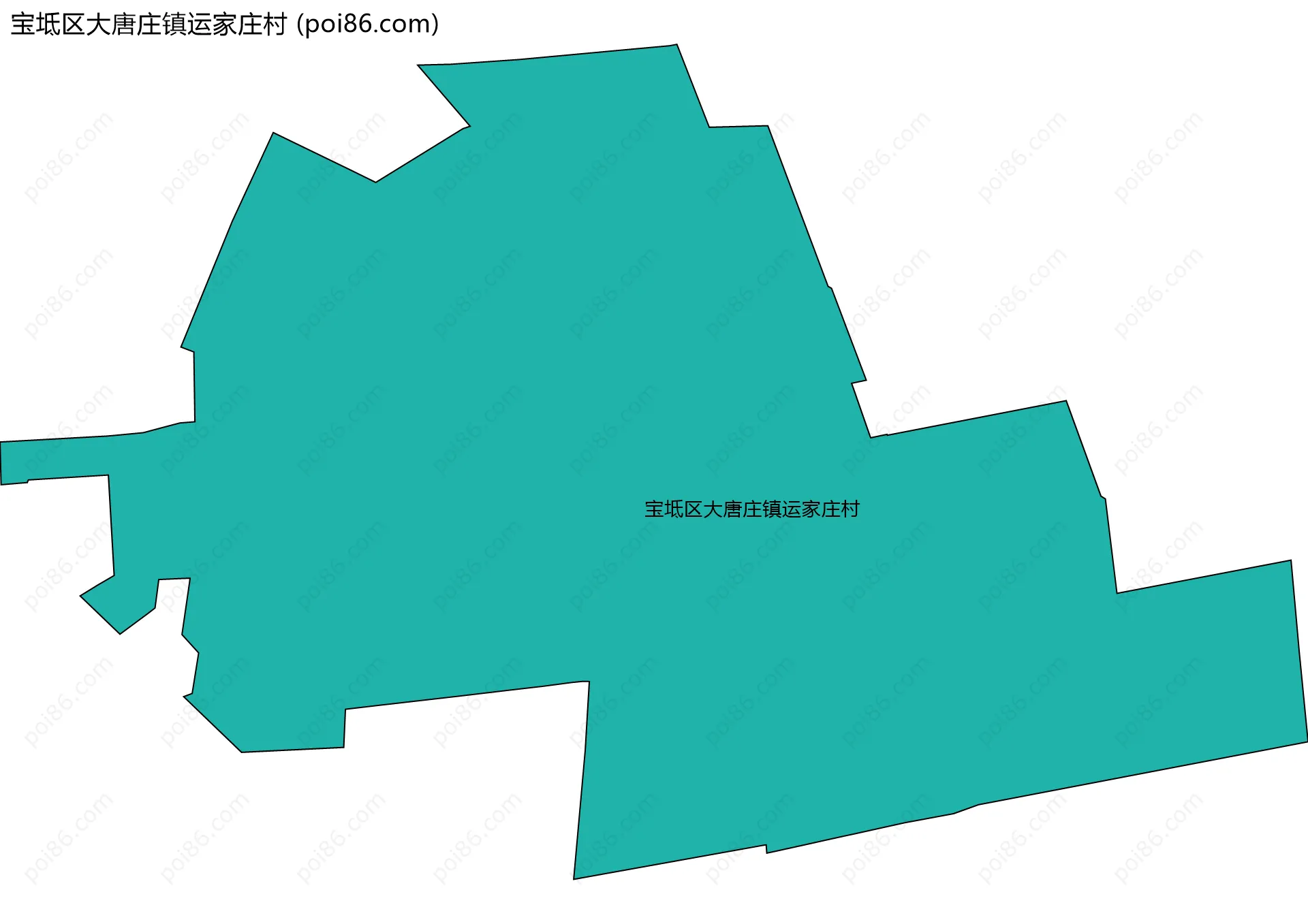宝坻区大唐庄镇运家庄村边界地图