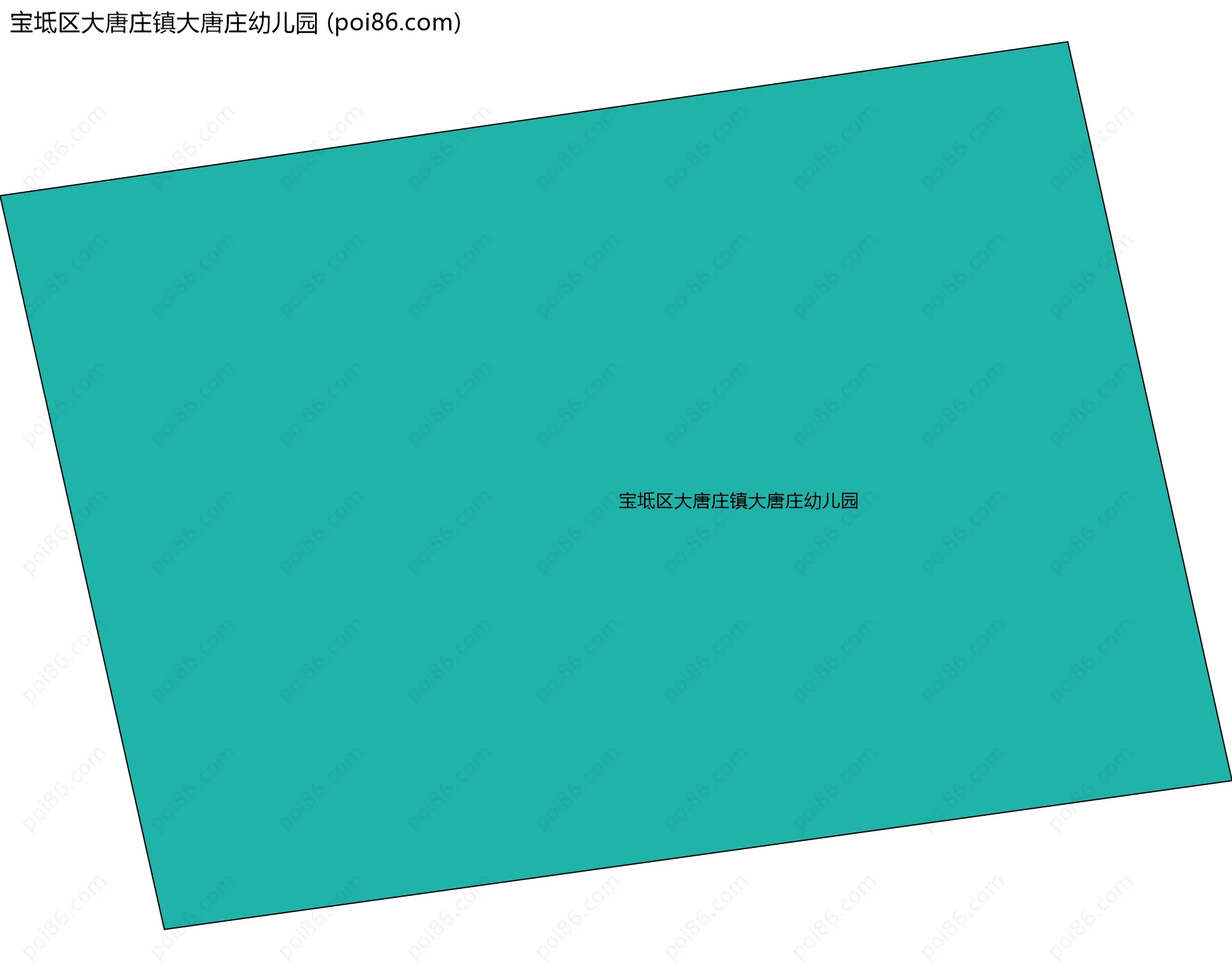 宝坻区大唐庄镇大唐庄幼儿园边界地图