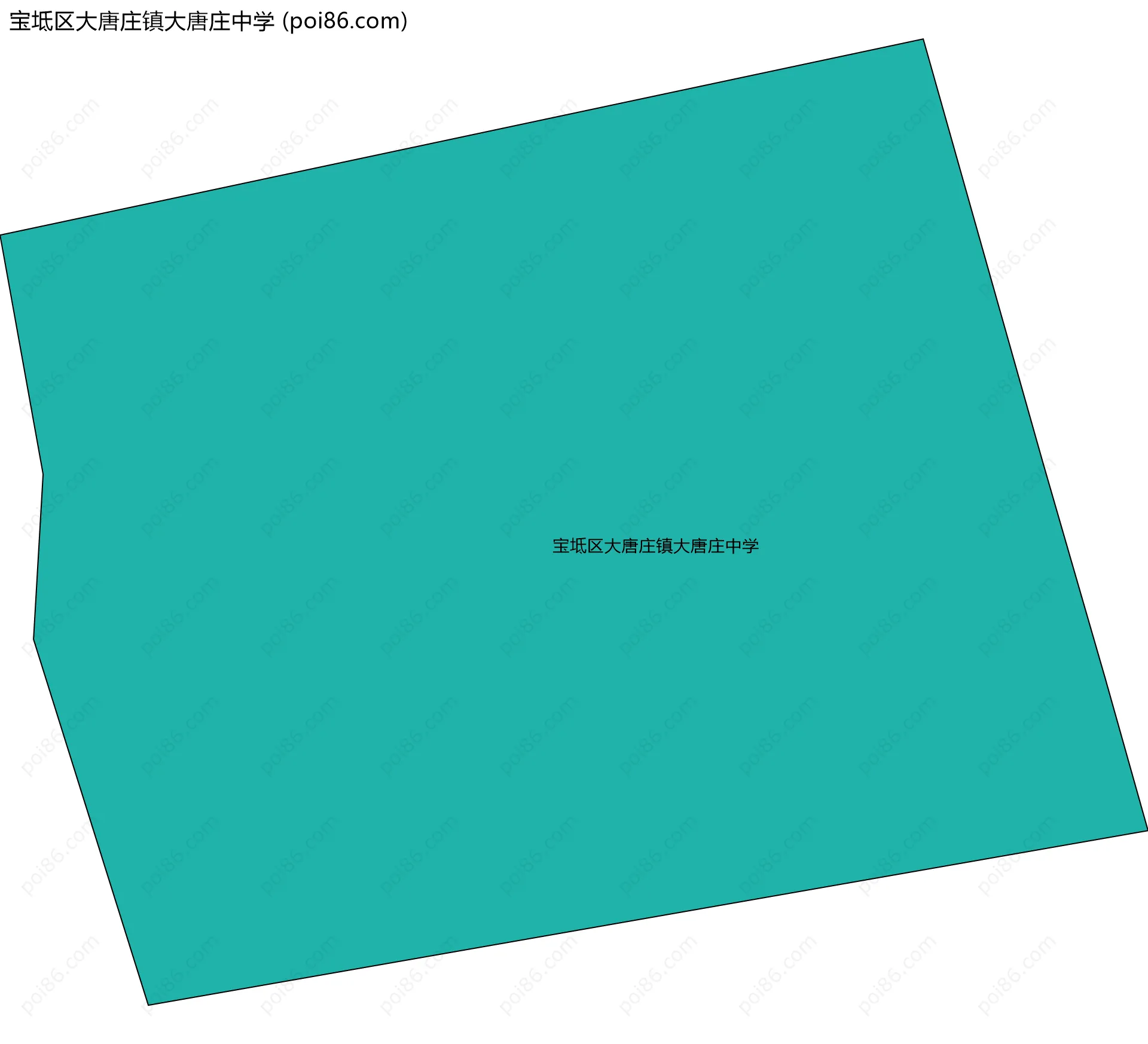 宝坻区大唐庄镇大唐庄中学边界地图