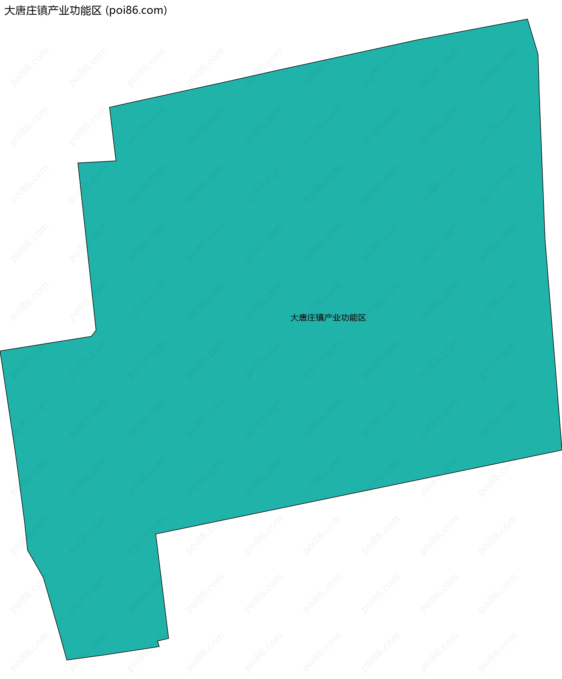 大唐庄镇产业功能区边界地图