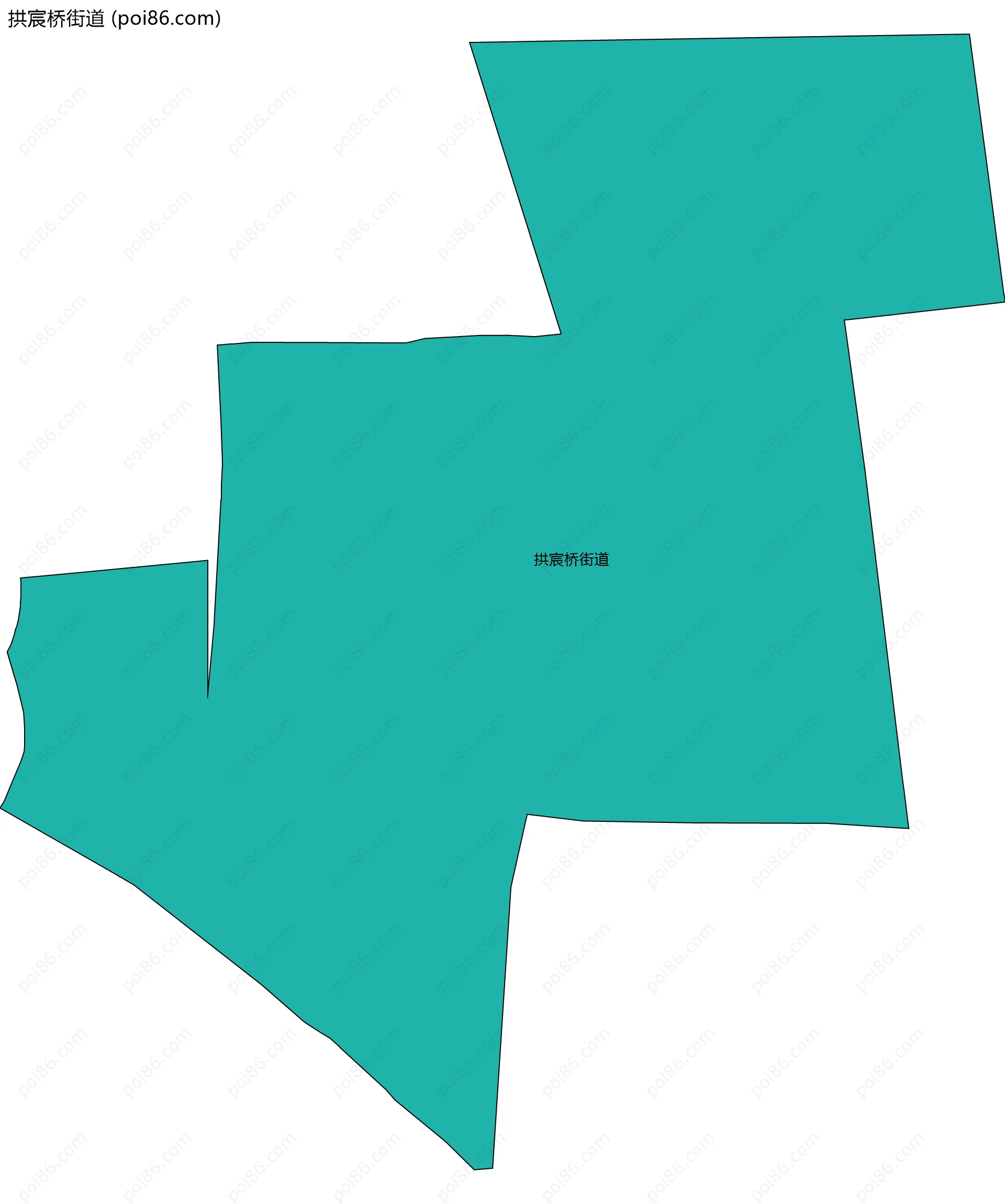 拱宸桥街道边界地图(五级行政区划)