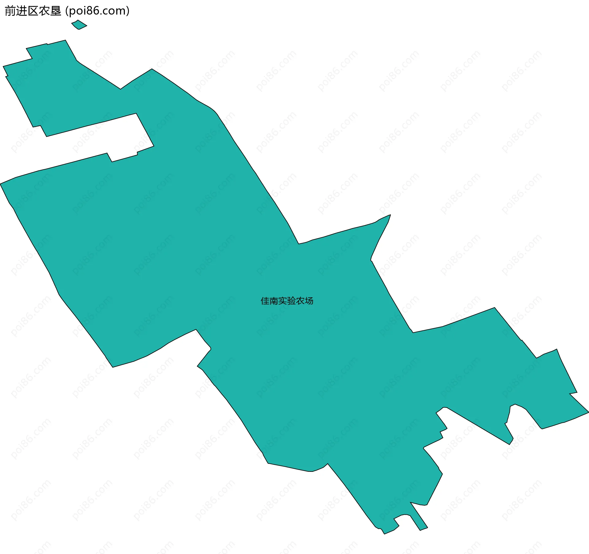 前进区农垦边界地图(五级行政区划)