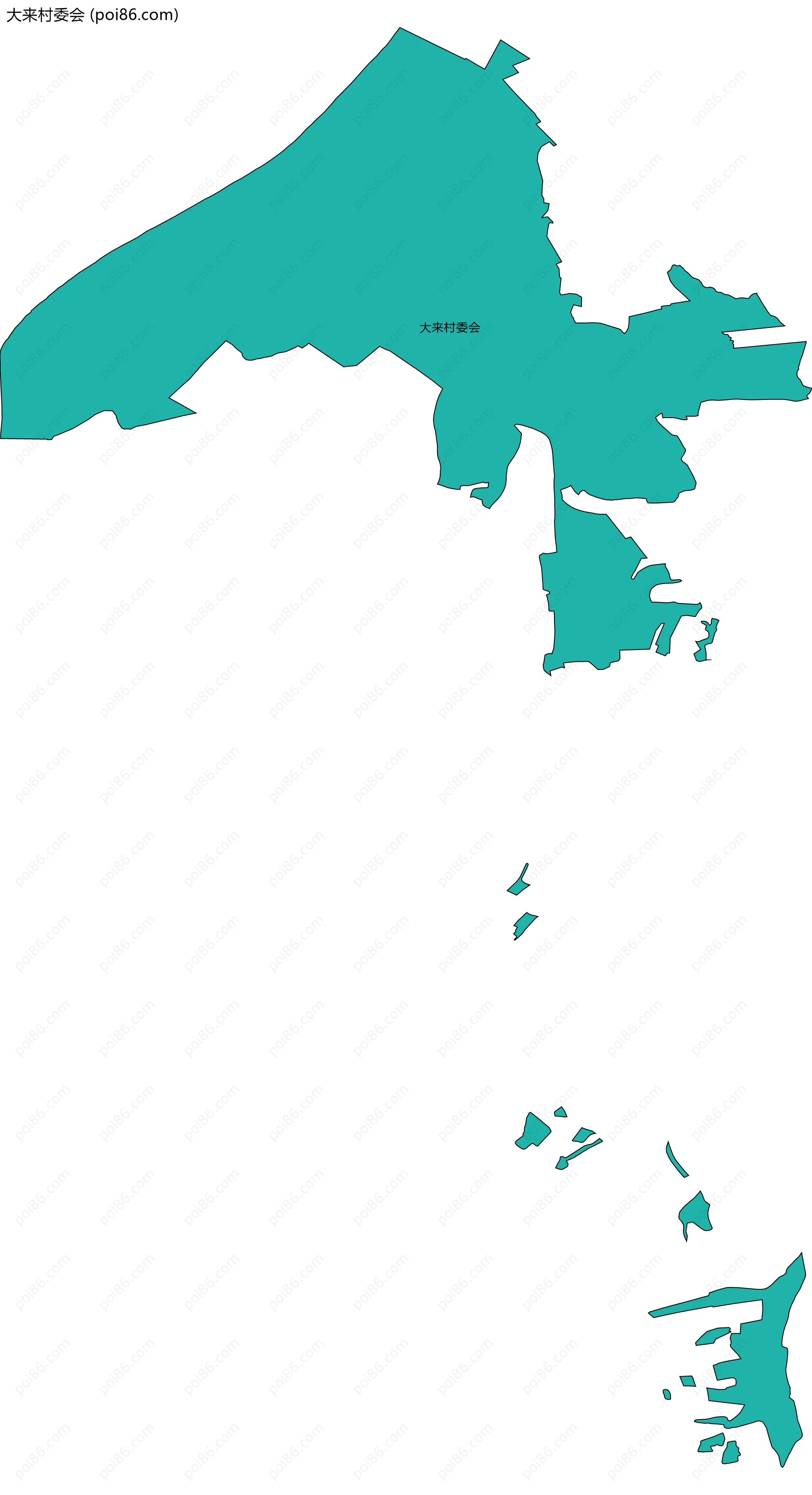 大来村委会边界地图