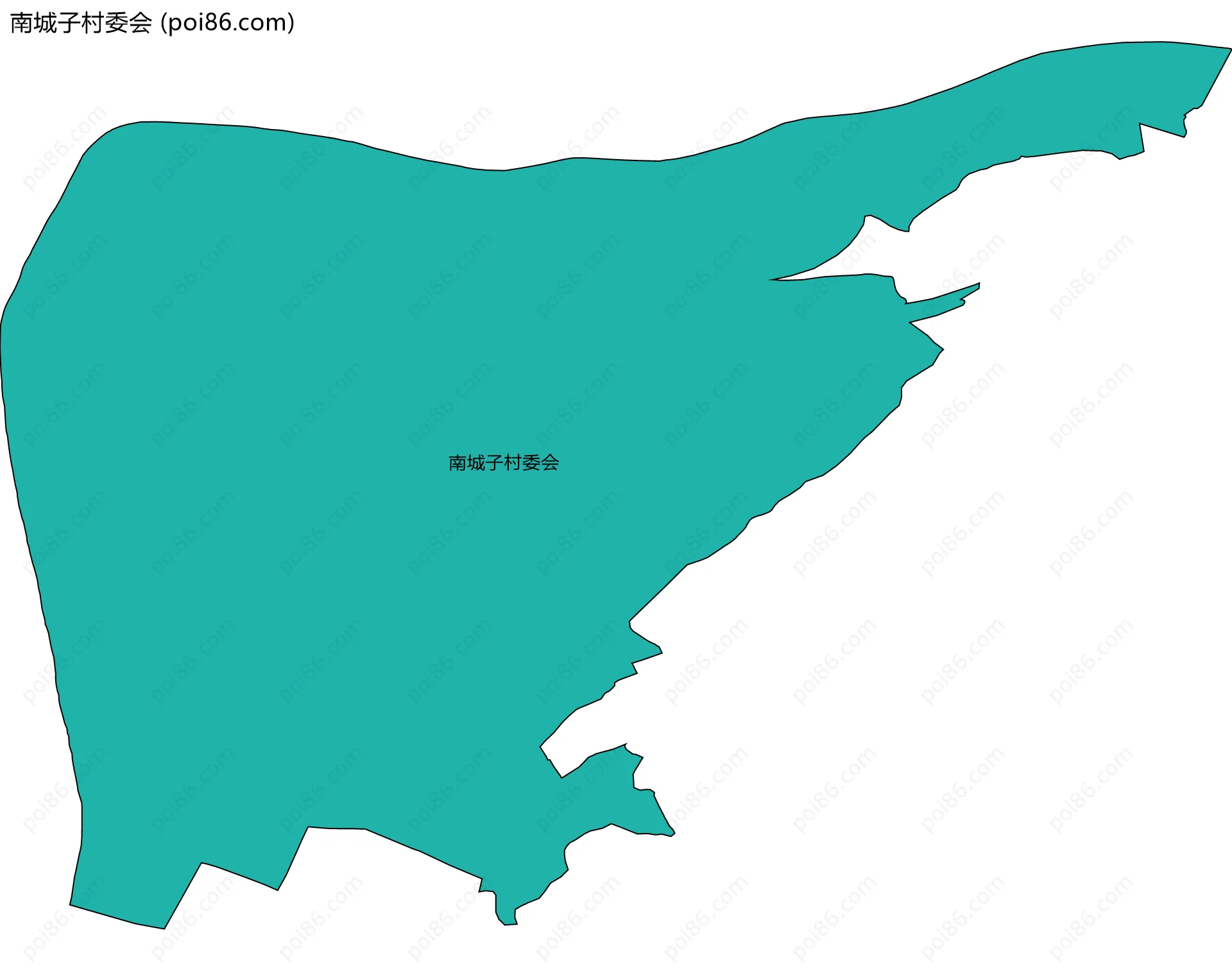 南城子村委会边界地图