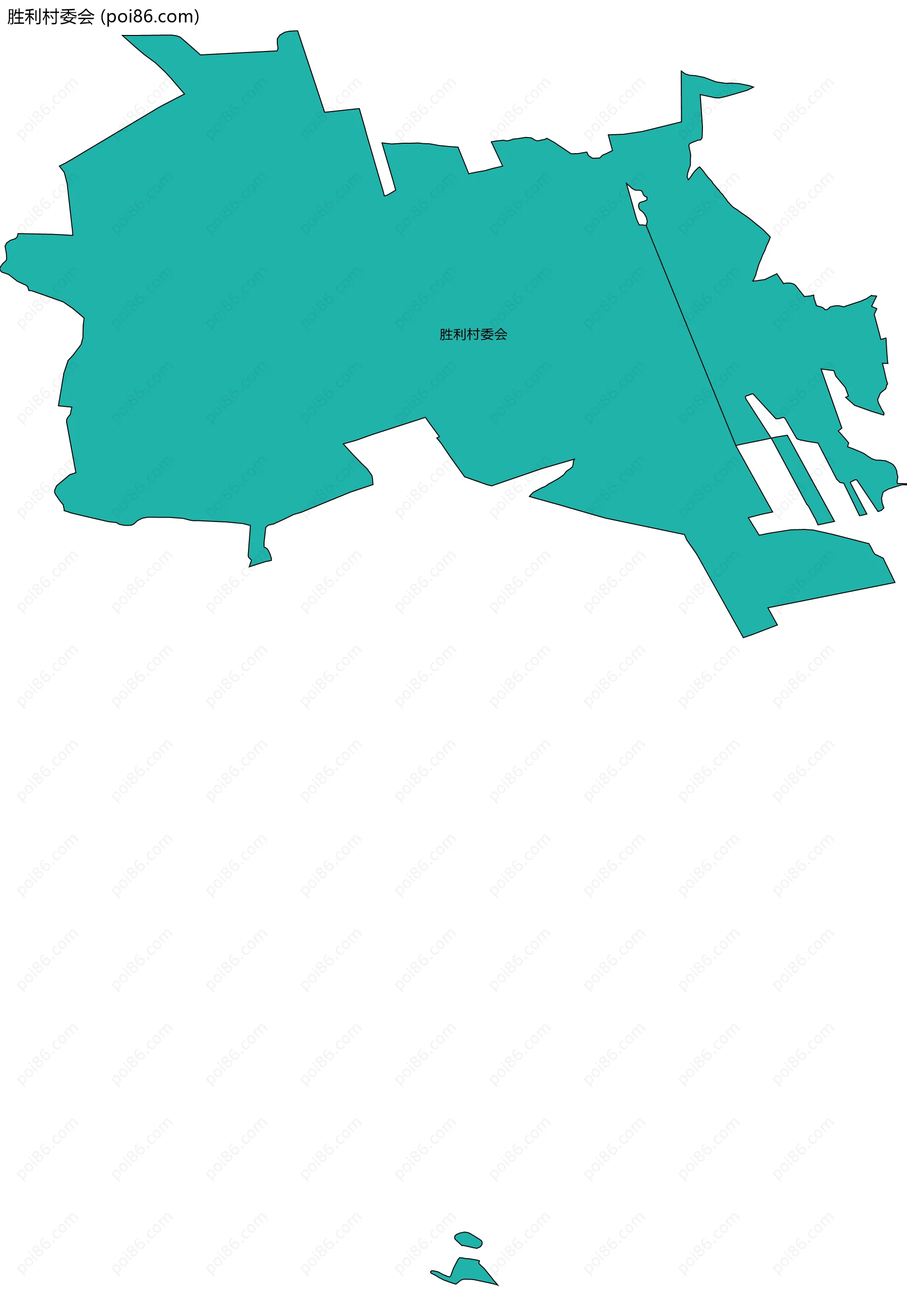 胜利村委会边界地图