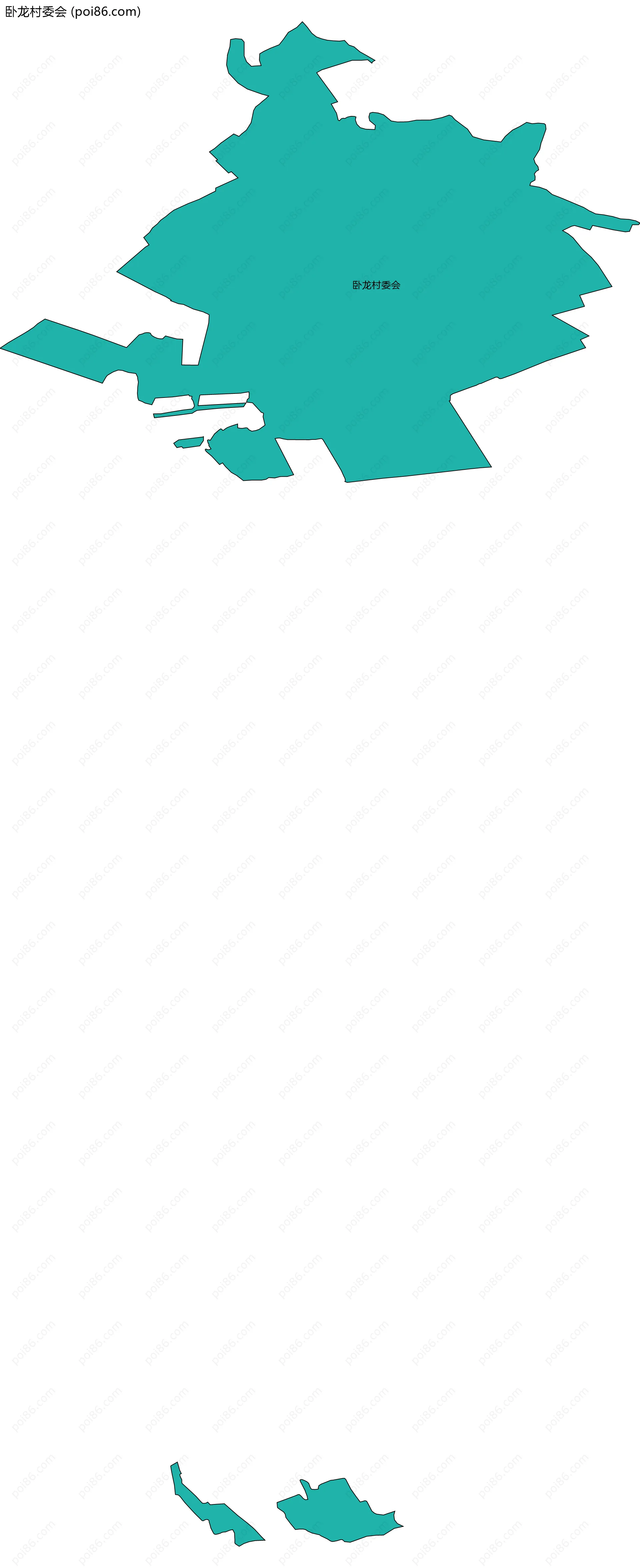 卧龙村委会边界地图